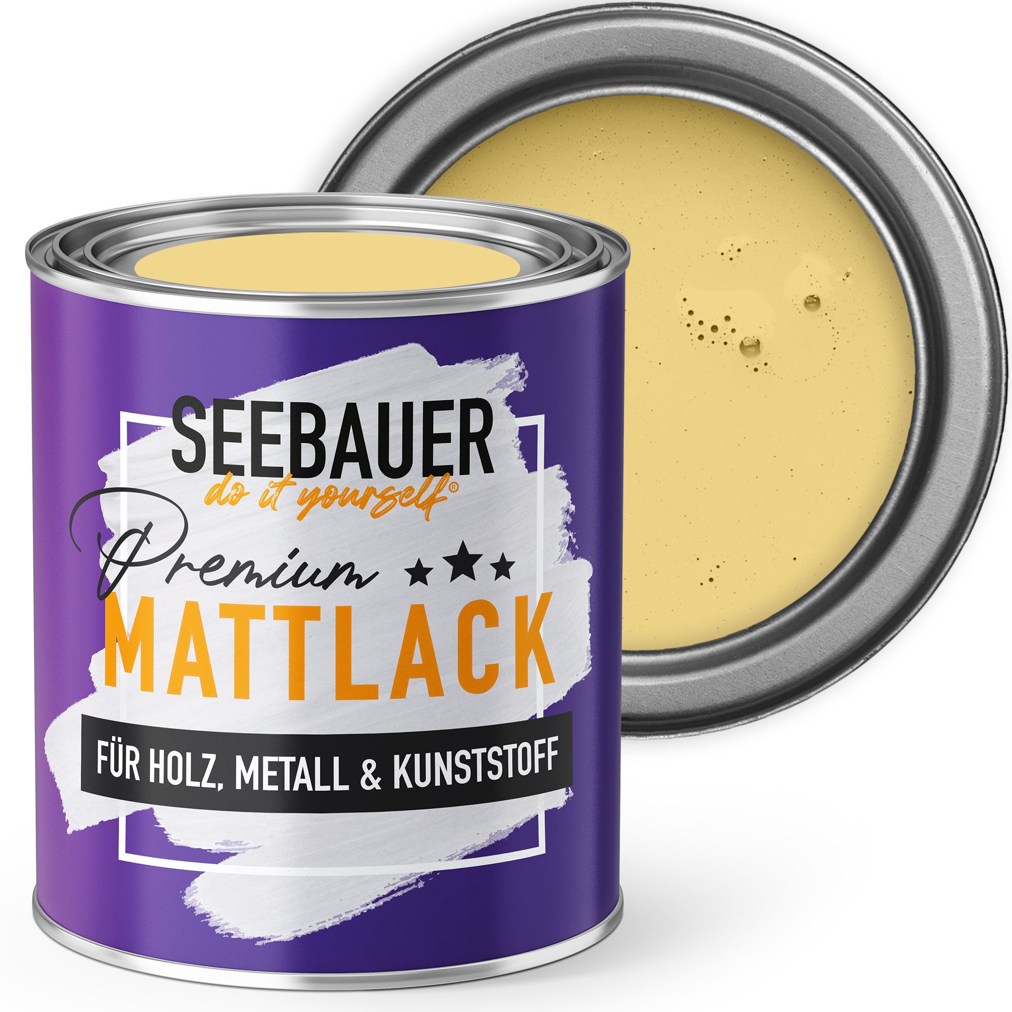 SEEBAUER diy Holzlack Mattlack, Hybrid-Lack für Holz, Metall, Kunststoff - Möbelfarbe ohne Schleifen