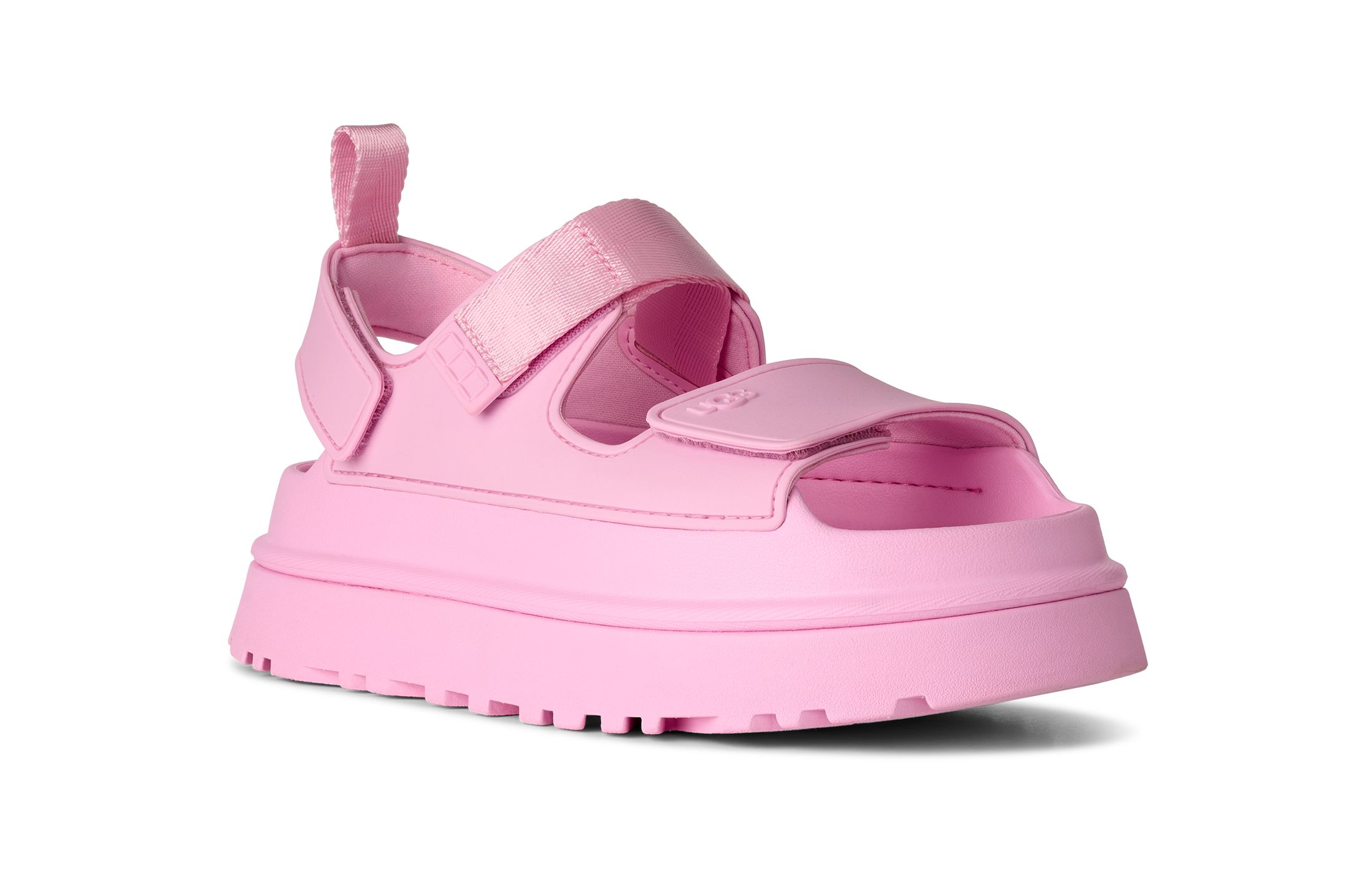 UGG GOLDENGLOW Plateausandale, Sommerschuh, Strandschuh, Plateausandale mit Klettverschlüsse