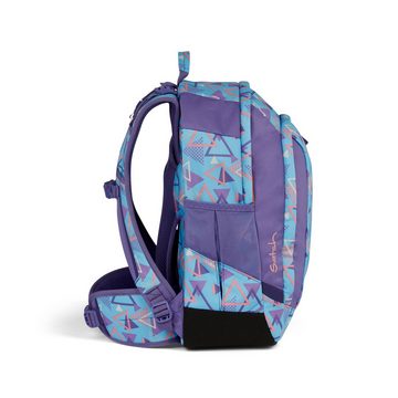 Satch Schulranzen Schulrucksack-Set AIR 80s Dance 3-teilig (3-teilig), Laptop-Fach, Your-Size-System, Schulranzen