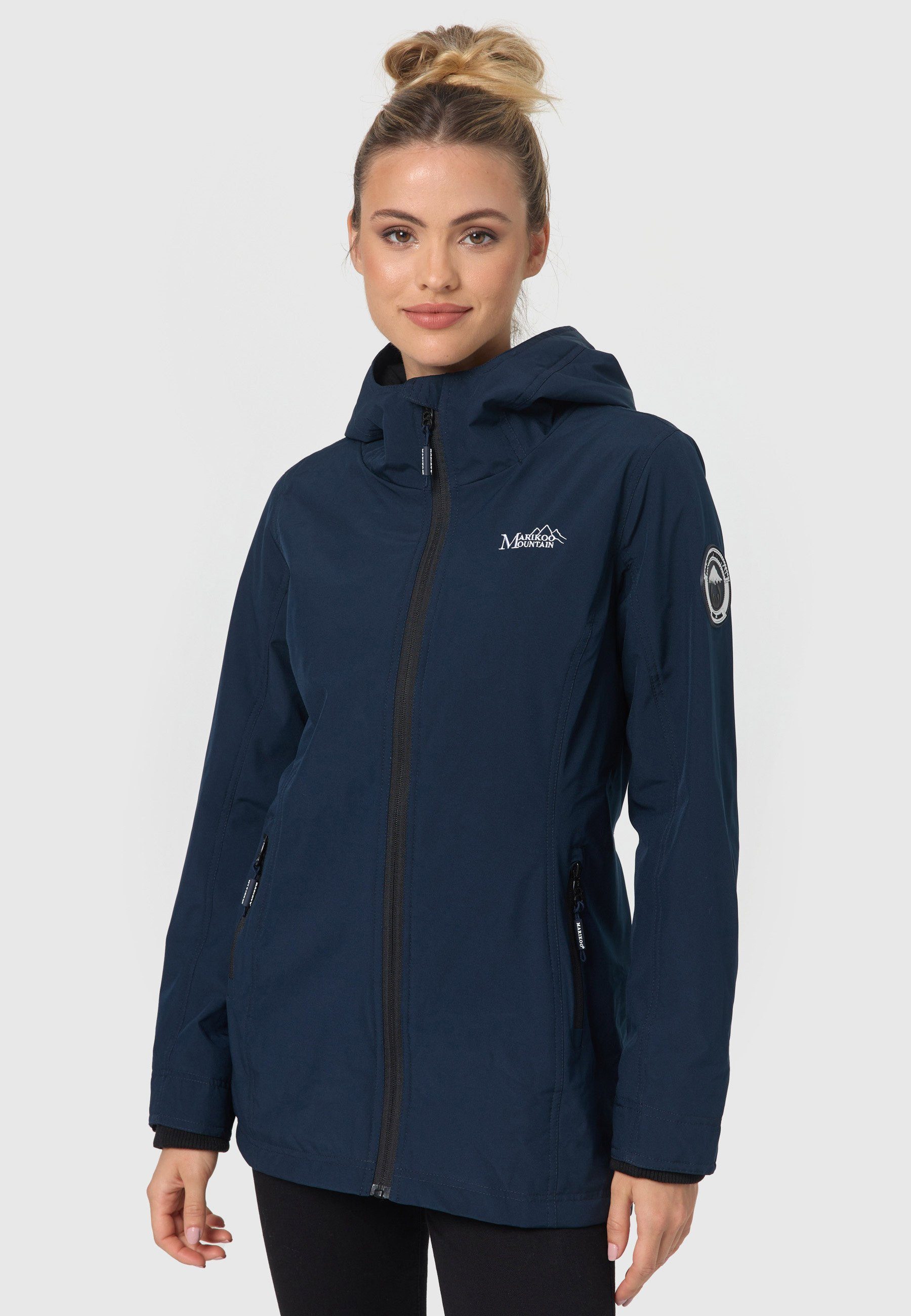 Marikoo Outdoorjacke Honigbeere sportliche Übergangsjacke mit Kapuze