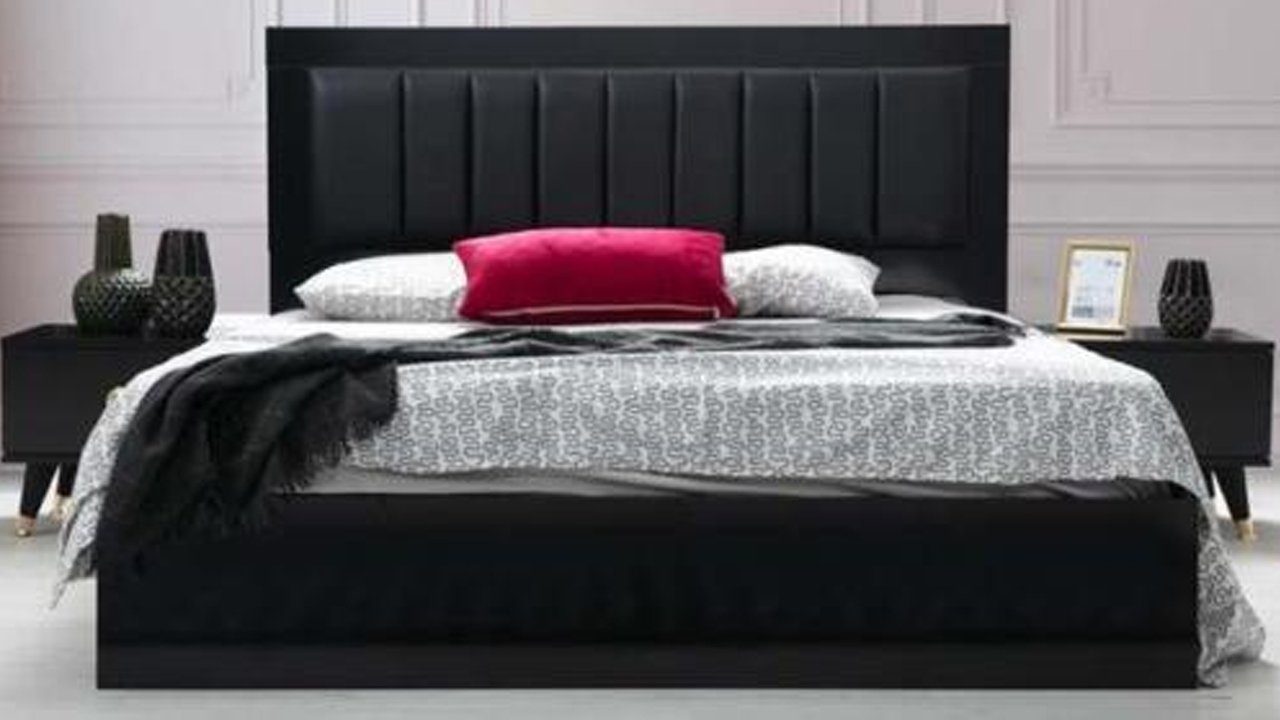 JVmoebel Bett Schlafzimmer In Möbel Doppelbetten Bettgestell Designer Holz, Europe Eleganz Made Bett