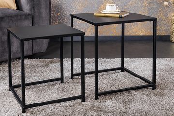 riess-ambiente Couchtisch DURA STEEL 50cm schwarz (Set, 2-St), Wohnzimmer · Metall · eckig · Modern Design