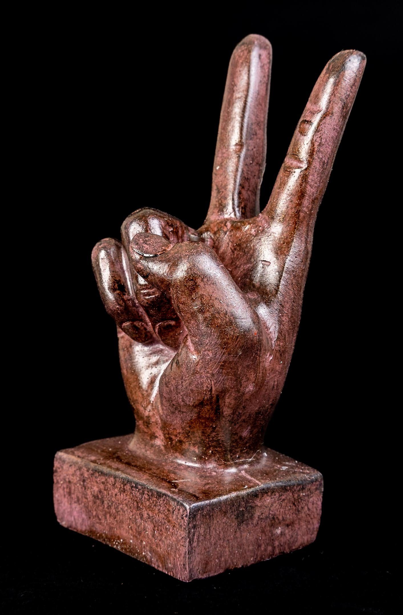 IDYL Dekofigur IDYL Moderne Skulptur Figur Resin "Hand Victory", Moderne Figur "Hand Victory".