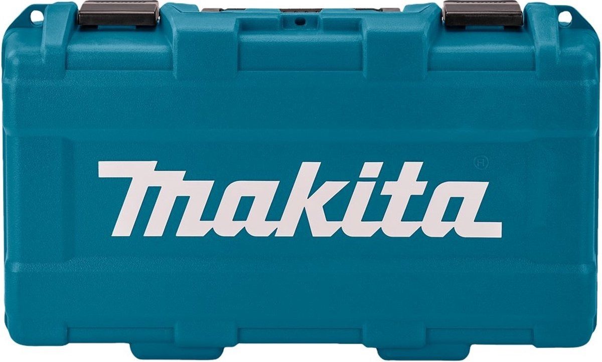 Makita Werkzeugkoffer Koffer Kunststoff Reciprocity Saw 821620-5, Kunststoffgehäuse in Turquoise, Clip-Verschluss, Deckel inklusive
