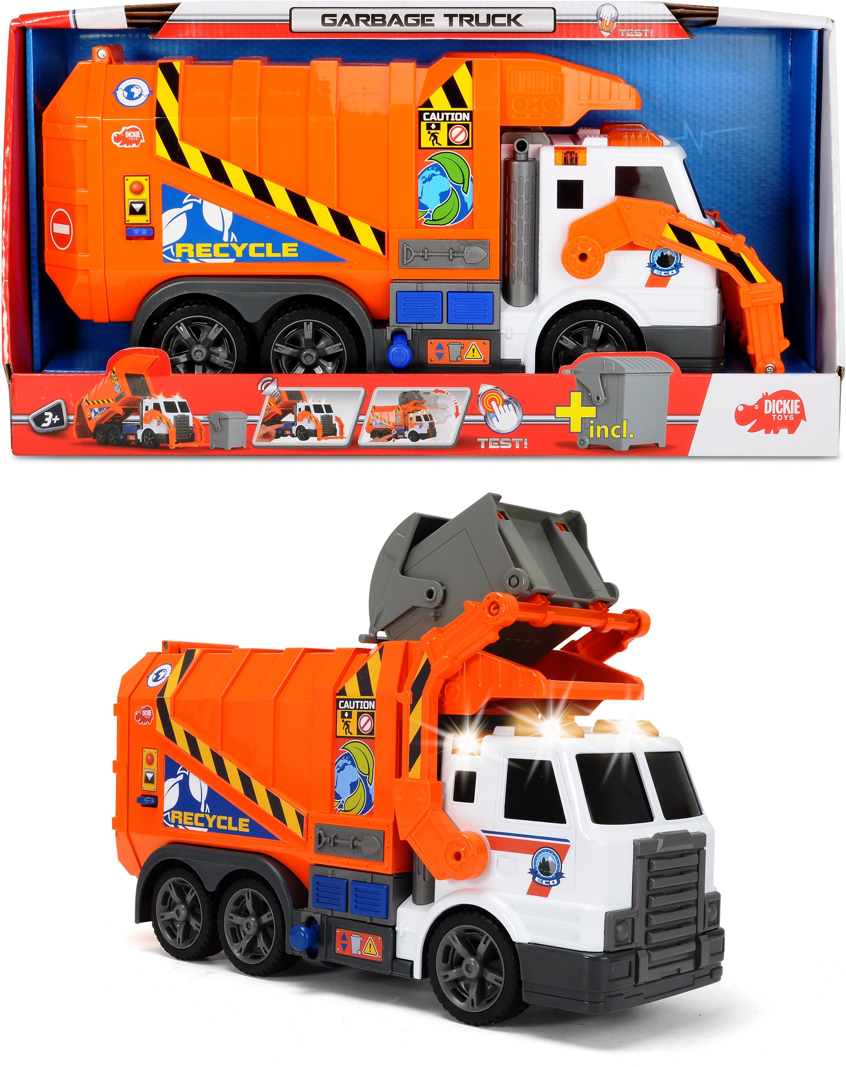 Dickie Toys Spielzeug-Müllwagen Action Series Garbage Truck, mit Licht und günstig online kaufen