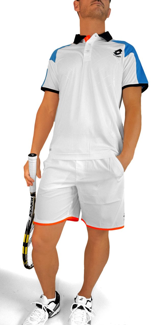 Lotto Poloshirt Matrix Tech weiss/blau Herren