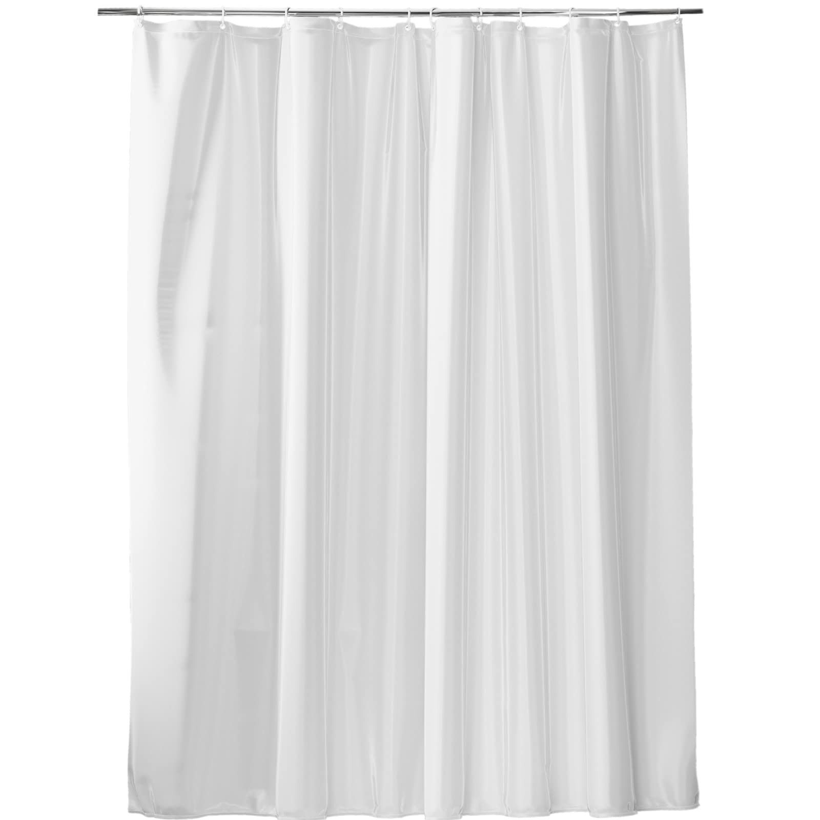VALNEO Duschrollo Duschvorhang Anti-Schimmel 180x200 cm, Weiß, mit Ringen
