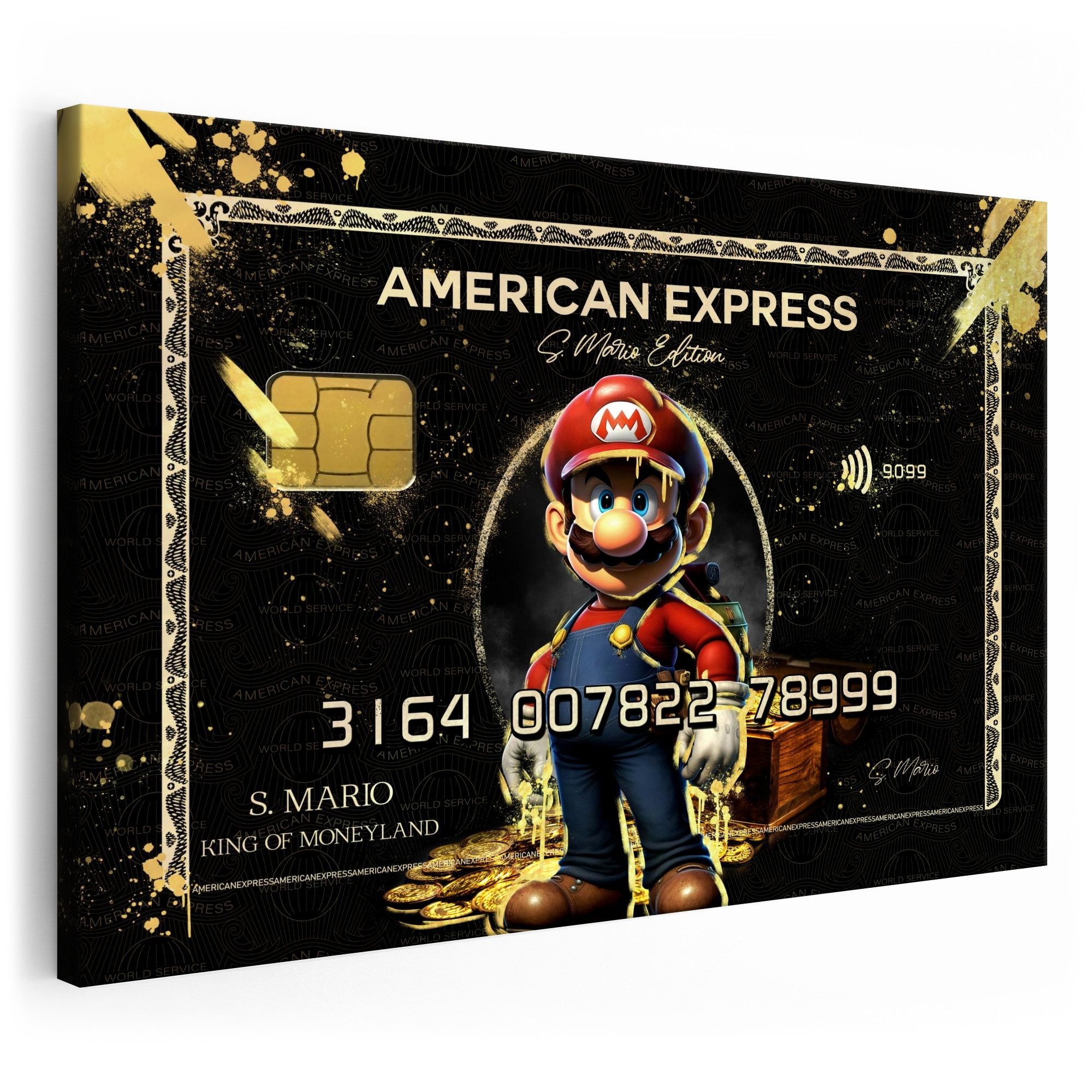 Artmazing Leinwandbild Super Amex, Super Amex, gesp. auf FSC Echtholz-Keilrahmen, in versch. Größen