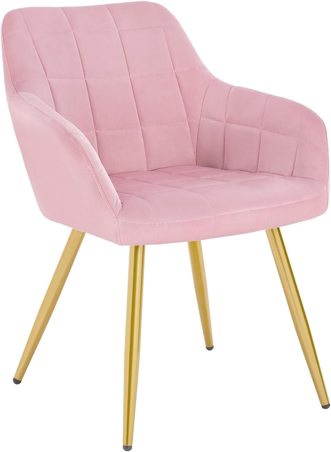 Woltu Esszimmerstuhl (1 St), mit Armlehne, aus Samt, Gold Beine aus Metall günstig online kaufen