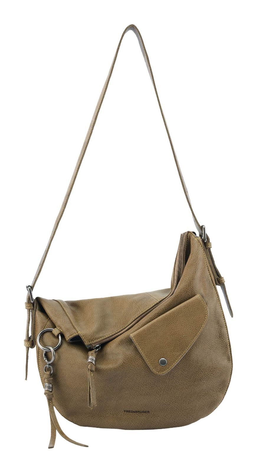 FREDsBRUDER Schultertasche Shoulder Bag, aus echtem Rindsleder