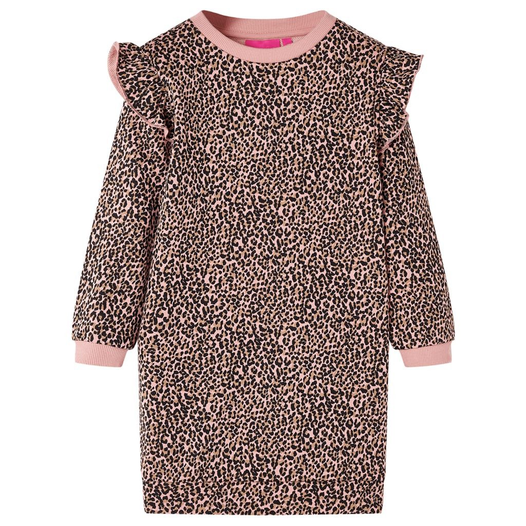 Longpullunder Kinder-Pulloverkleid Mittelrosa 92