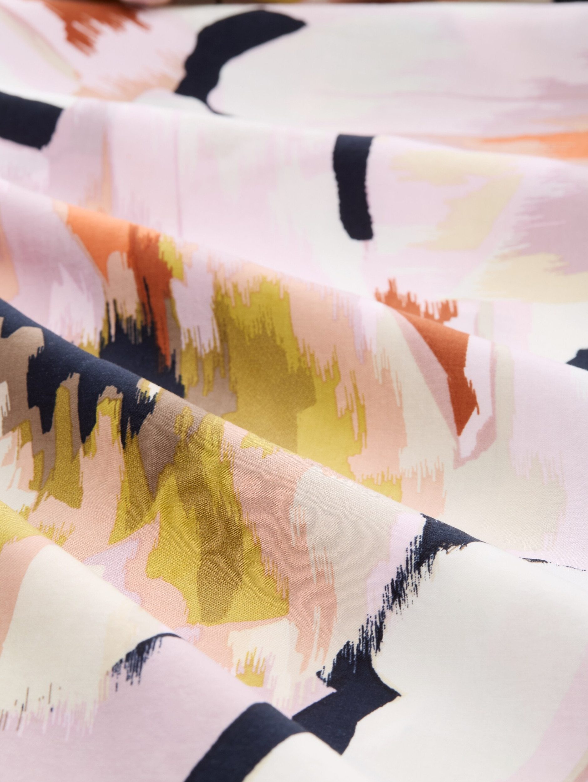 TOM TAILOR Chinos loose fit palazzo pants big abstract flower print