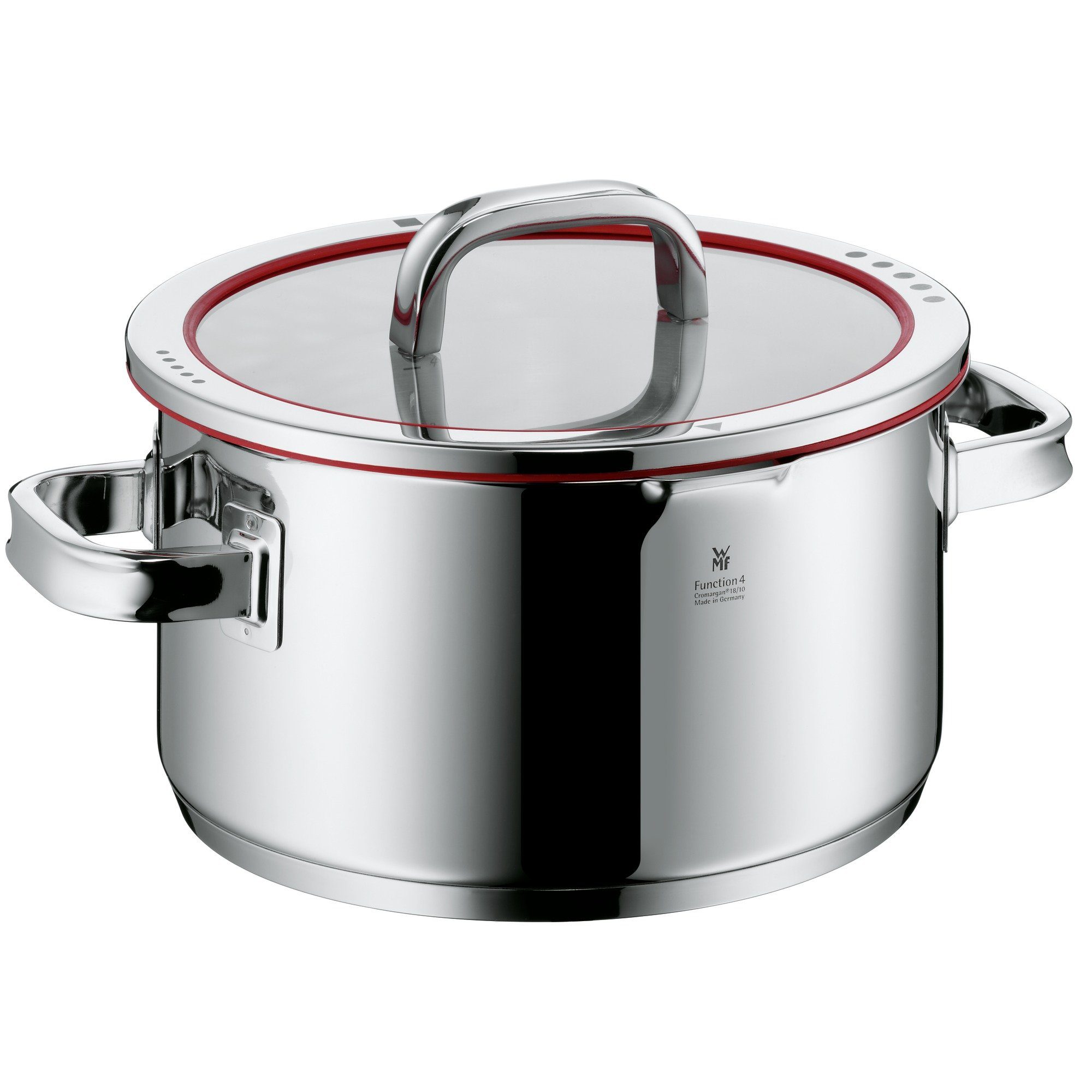 WMF Fleischtopf Function 4 Kochtopf mit Deckel, 24 cm, Cromargan® Edelstahl rostfrei 18/10 (1-tlg., Fleischtopf mit Deckel 24 cm (Volumen 5,7l, Höhe 13 cm), - optimal für Herdplatten mit Ø 22 cm