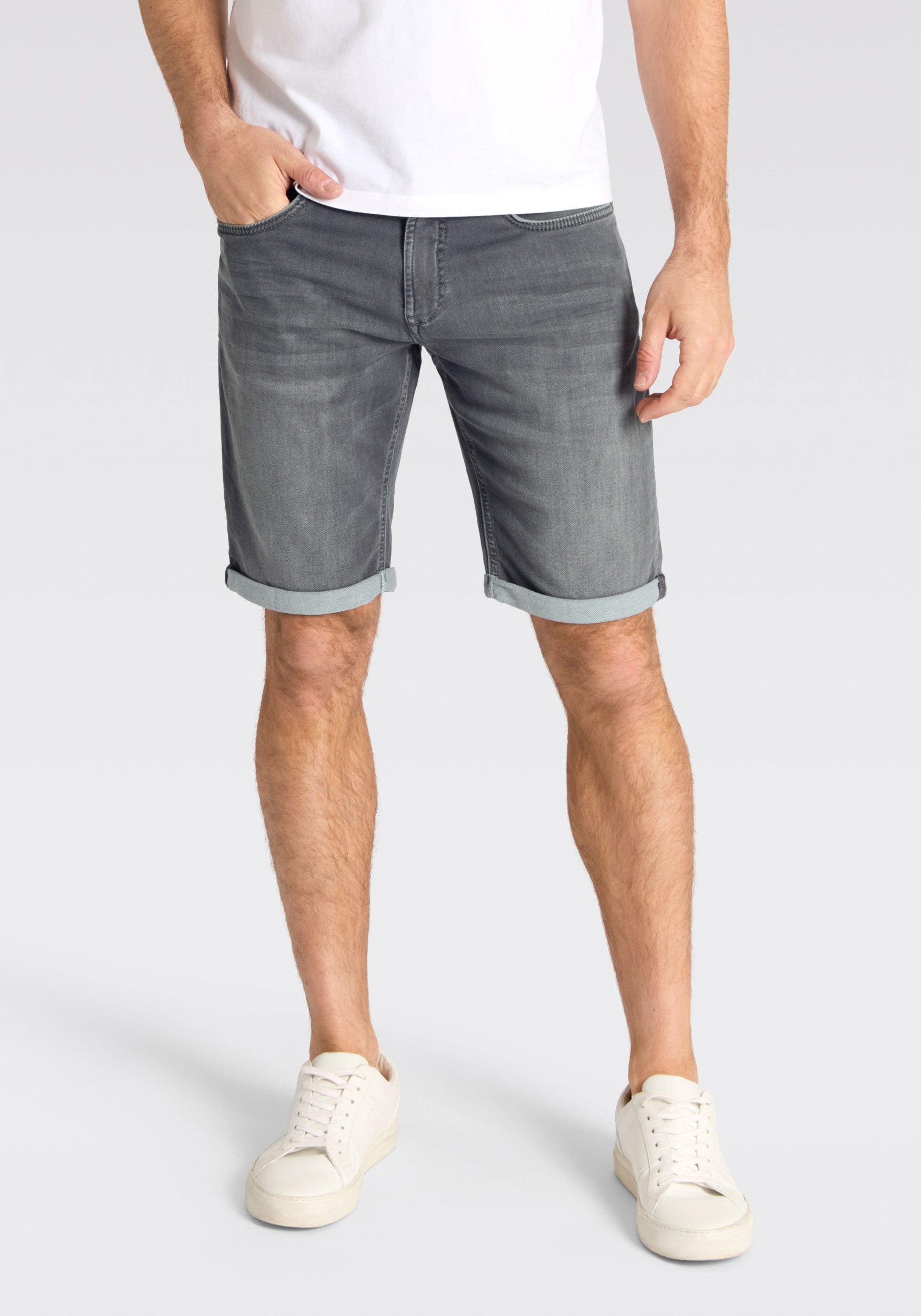 MAC Jeansshorts Jog'n Bermuda softer Sweat-Denim, elastisch und bequem