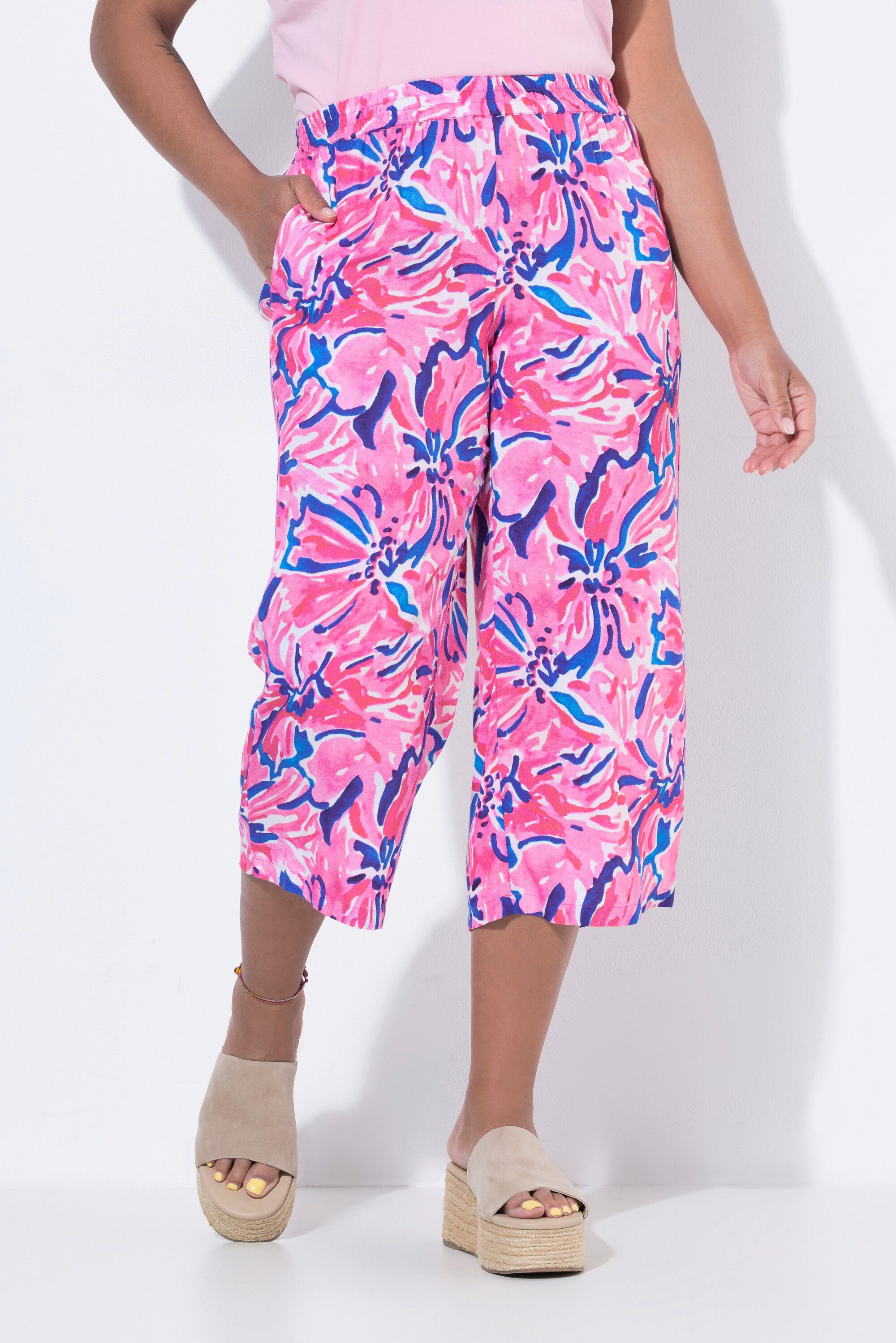 Angel of Style Culotte Culotte weites gerades Bein Allovermuster