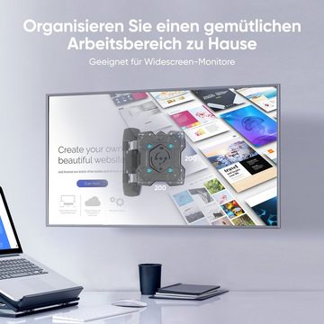 ONKRON TV Wandhalterung, TV Halterung 17"-43", schwenkbar, neigbar bis 35 kg TV-Wandhalterung, (bis 43,00 Zoll, TV Wandhalterung, TV Wandhalterung, Drehung: -90°/+5°, Neigungswinkel: +5° ~ -15°, Schwenkwinkel: 180)