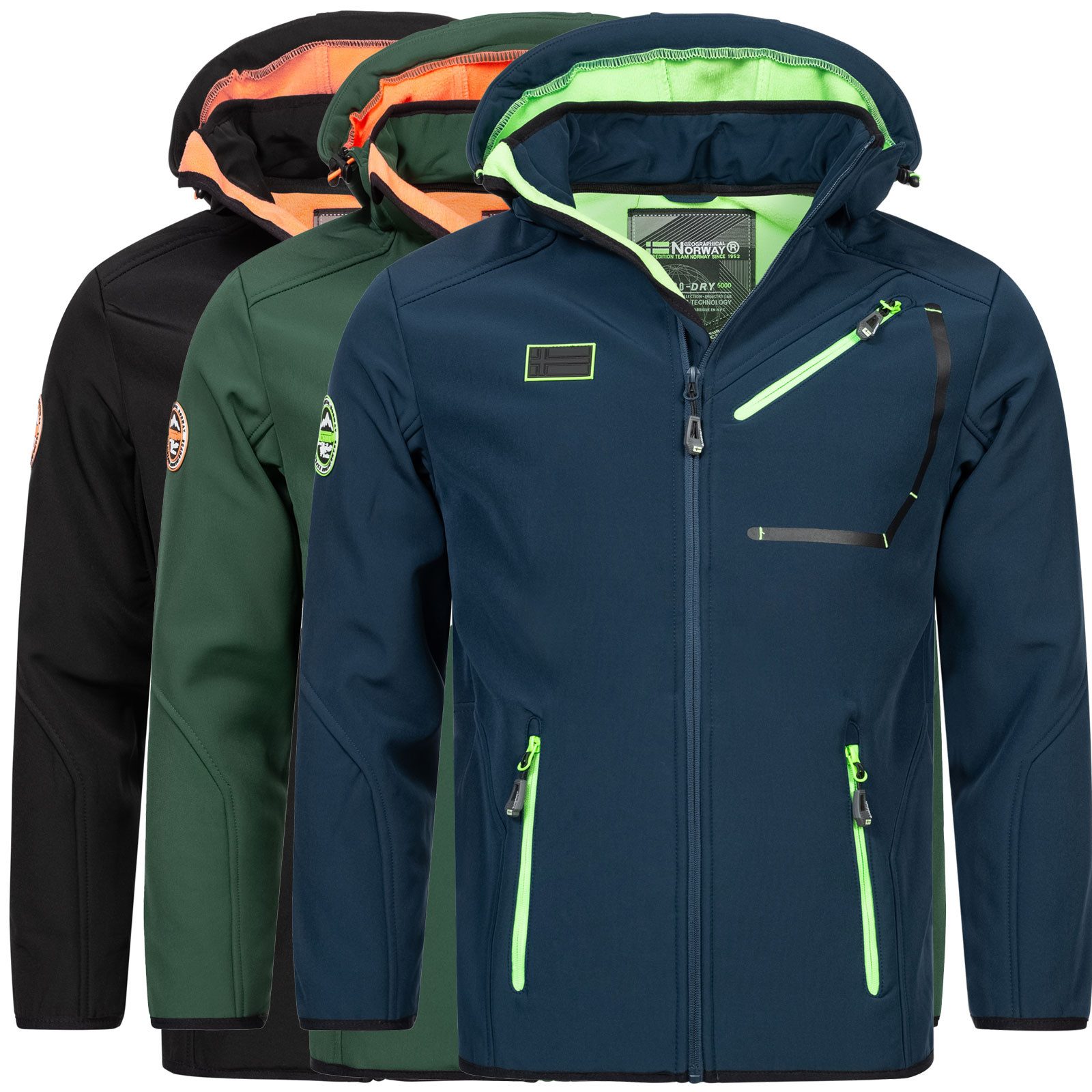 Geographical Norway Softshelljacke Herren Herbst Winter Jacke Softshell Jacke Windbreaker Übergangs Regen