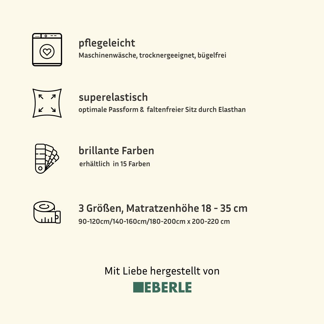 bellana Spannbettlaken Jersey-Lyocell, Jersey-Elasthan, Gummizug: rundum, (1 Stück), temperaturausgleichend und faltenfrei