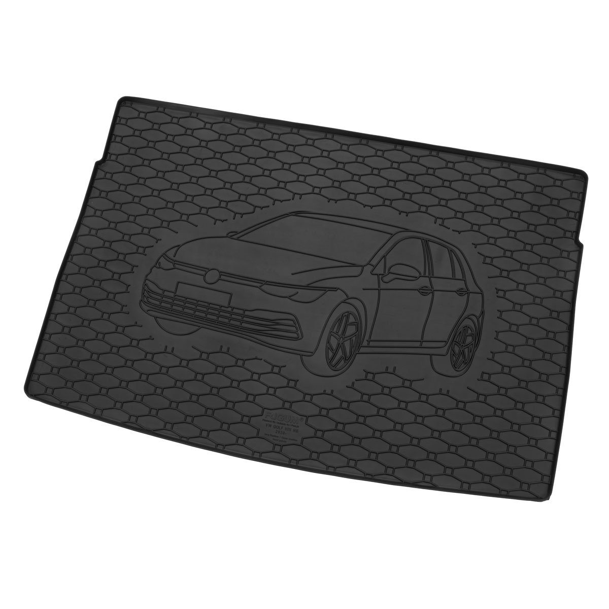 AZUGA Kofferraummatte Gummi Kofferraummatte passend für VW Golf 8 ab 2020 (variabler  Boden o