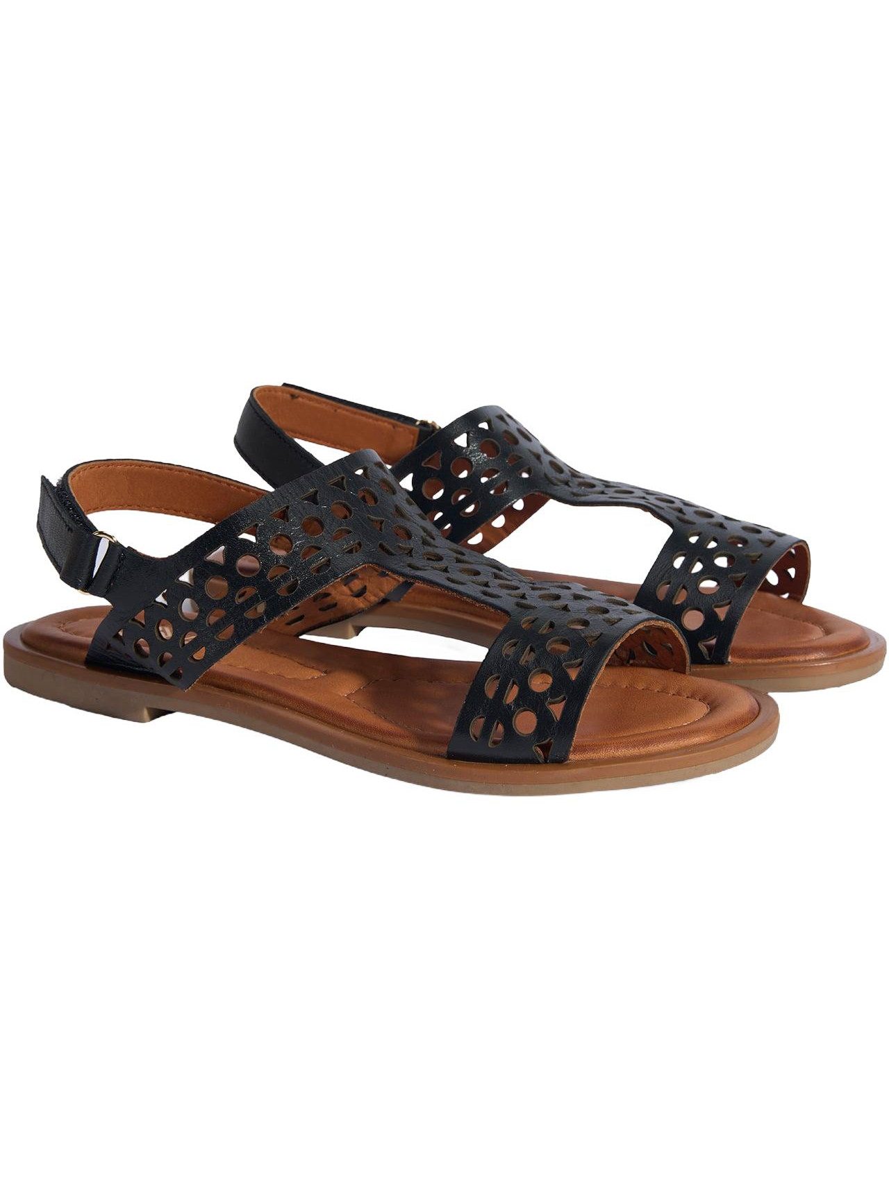 Desa Damen-Sandalen – Hochwertiges Leder-Obermaterial und atmungsaktives F Slipper