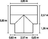 Vitavia Gewächshaus Sirona, BxTxH: 381 x 381 x 254 cm, 3 mm Wandstärke, mit Fundamentrahmen