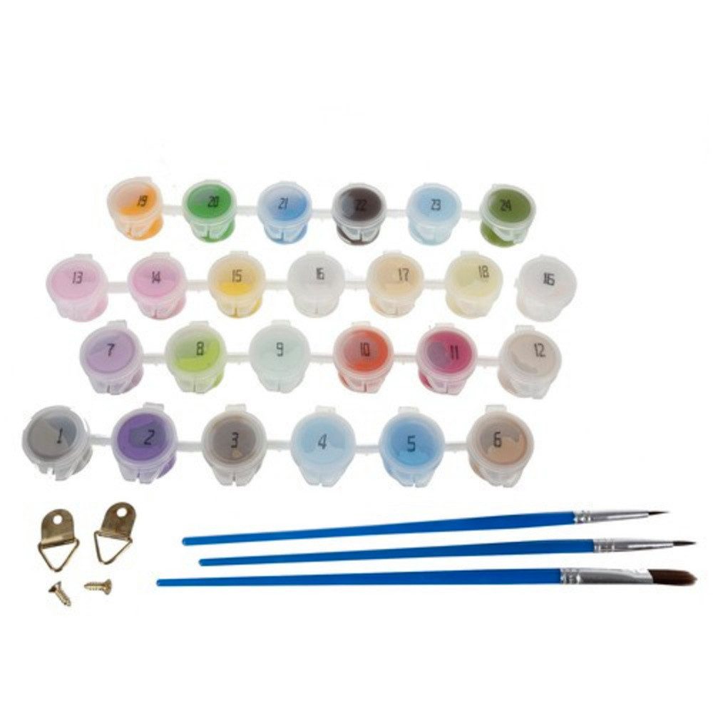MAALEO Malen nach Zahlen Malset Leinwand Katzen (Spar-Set, 1-St., ausmalen), Robuste Leinwand, intensive Acrylfarben, stabiler Holzrahmen
