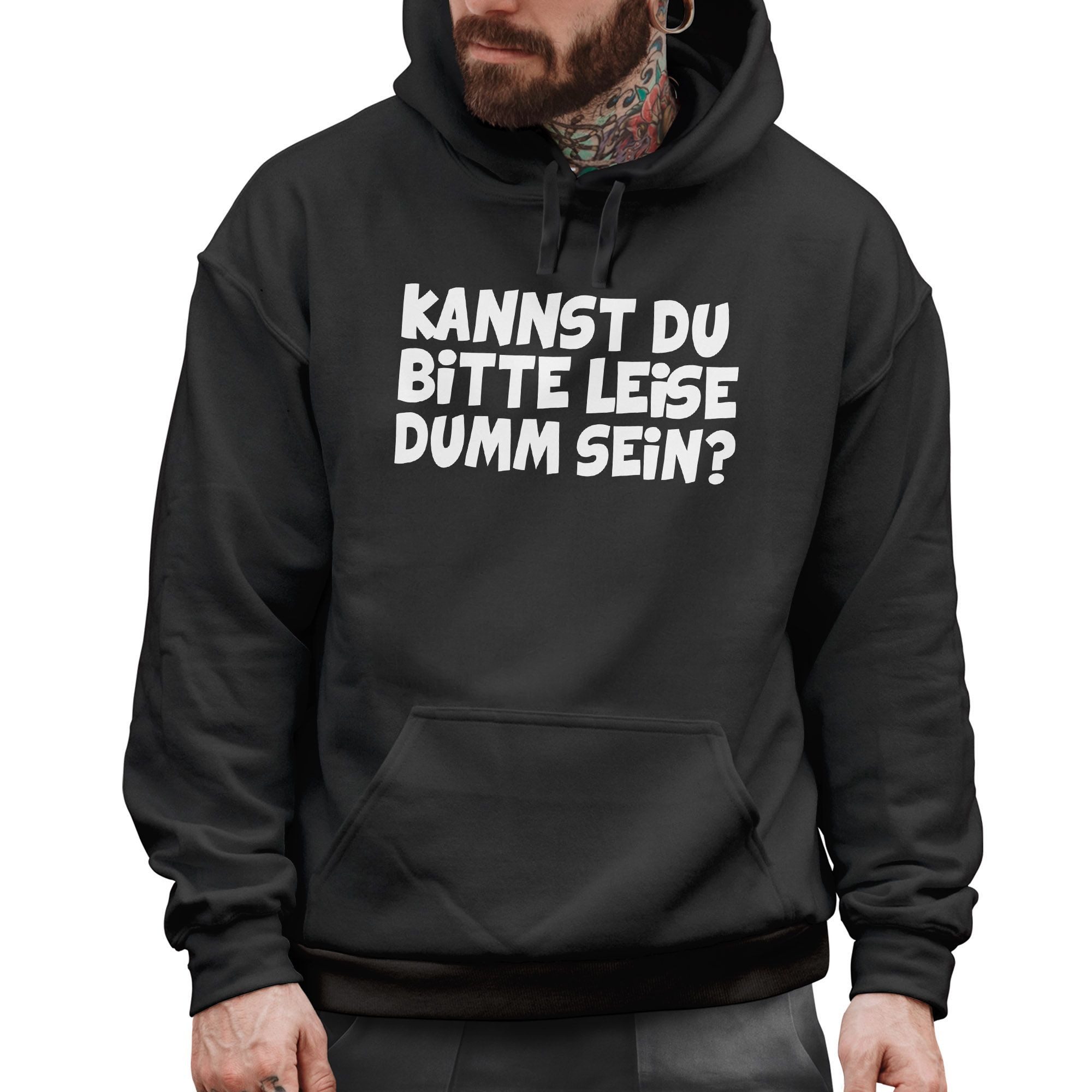 MoonWorks Hoodie Hoodie Herren Sarkasmus Spruch Kannst du bitte leise dumm günstig online kaufen