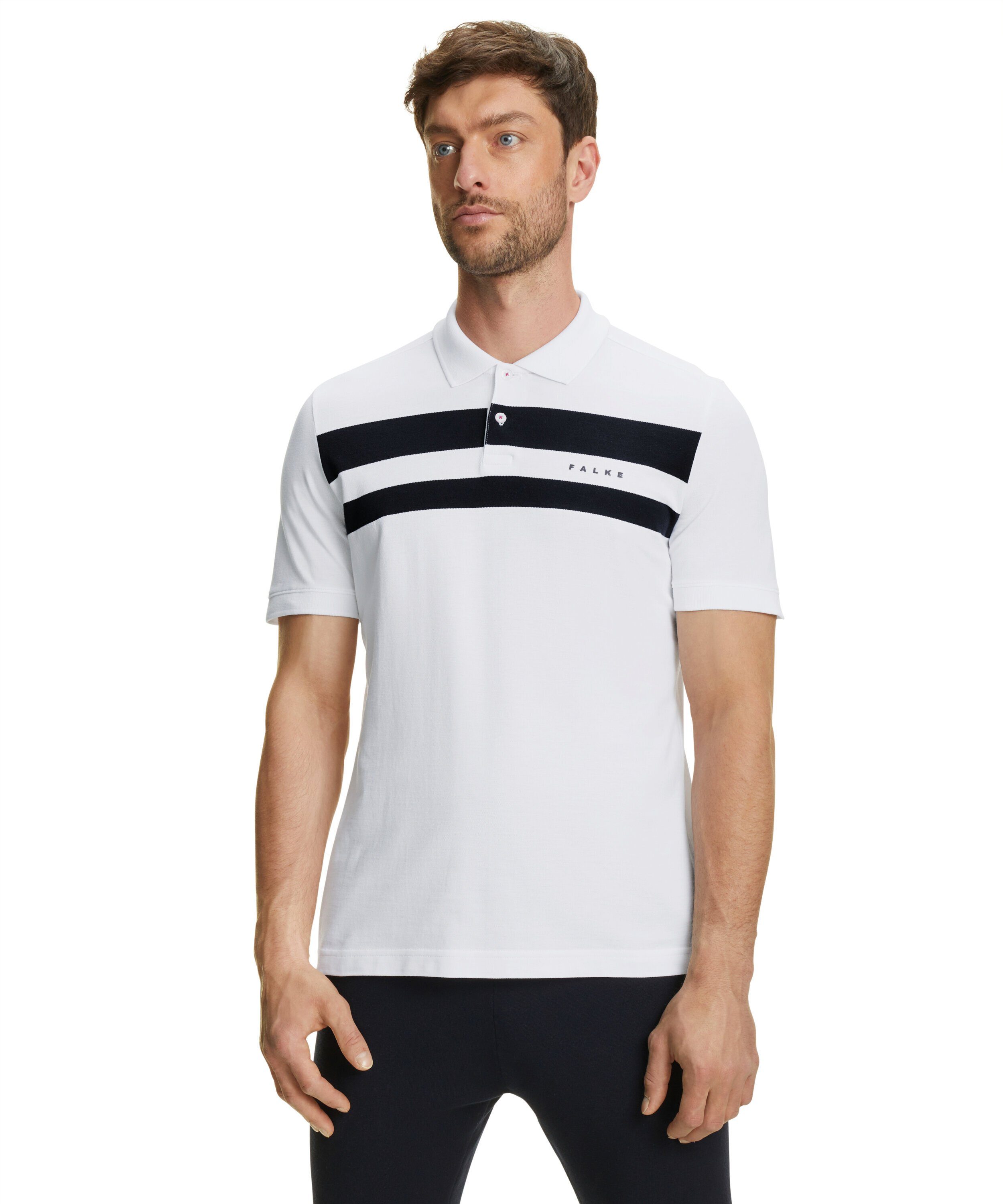 FALKE Poloshirt aus hochwertiger (2000) Pima-Baumwolle white