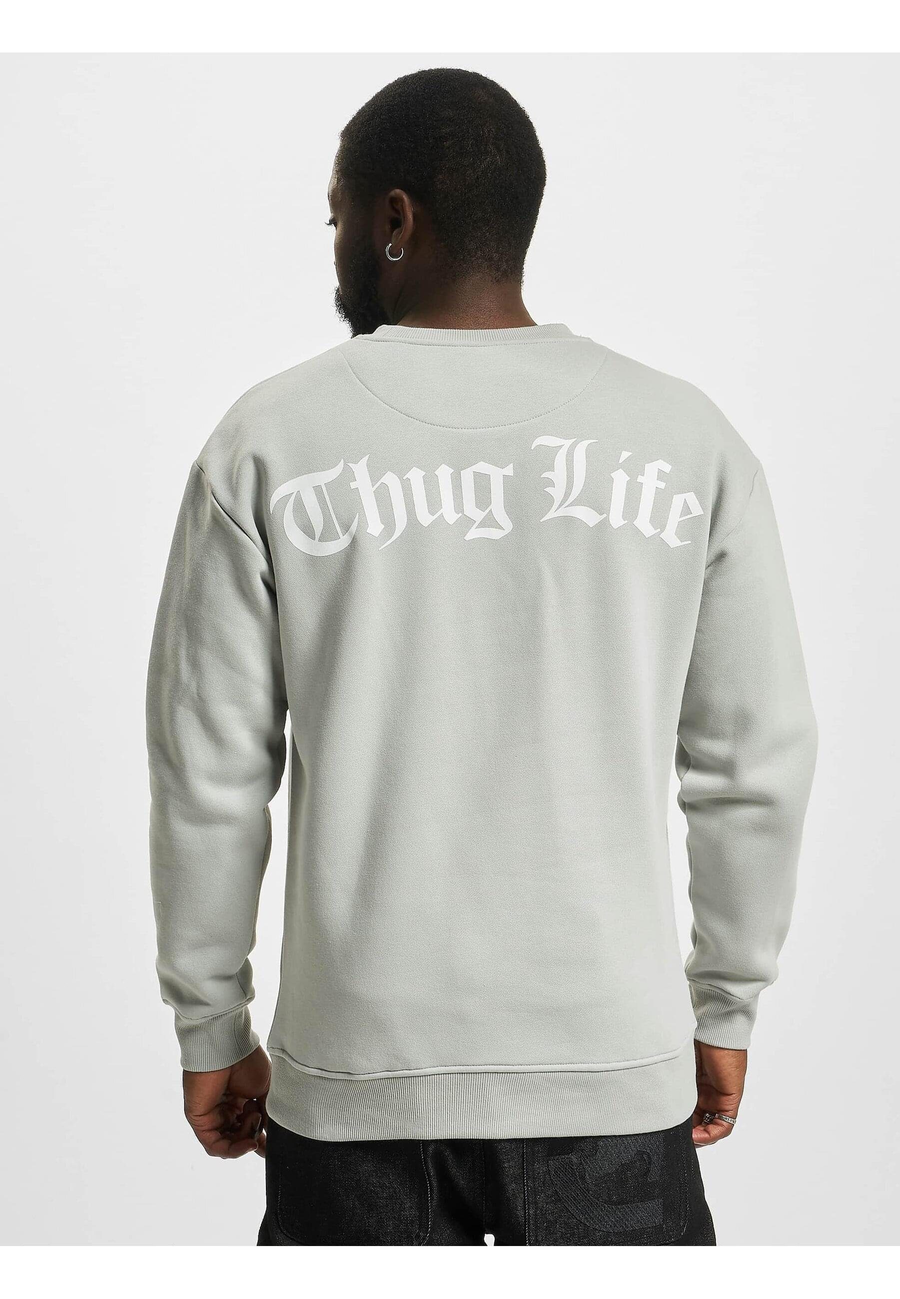 Life Thug T-Shirt Thug lightasphalt (1-tlg) Life Crewneck Herren HitTheStreets