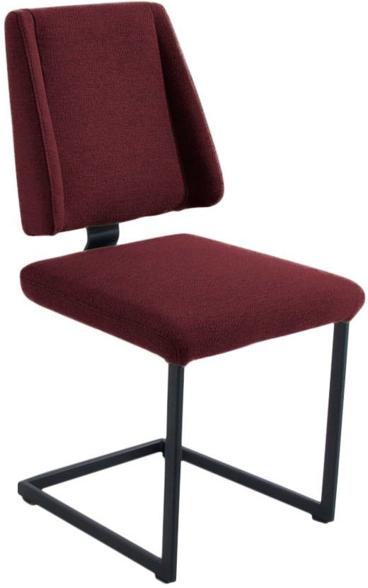 St), Struktur, Komfort Sitzkomfort Abstandshalter Metall bordeaux Gestell in und mit Wohnen Freischwinger K+W schwarz & (1 Longbeach