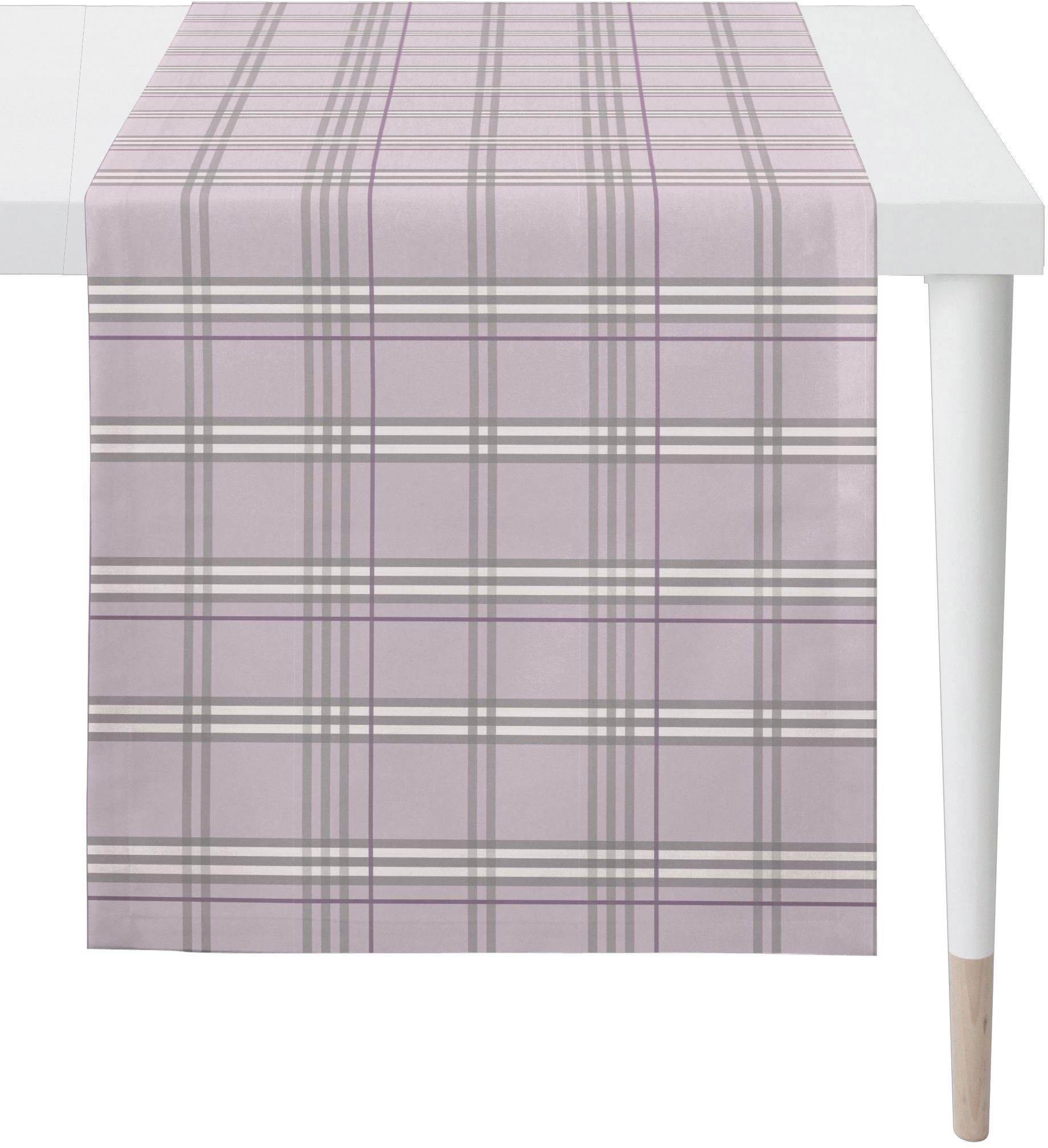 STYLE Tischläufer mauve/grau/weiß APELT 9538 CHALET (1-tlg), Digitaldruck