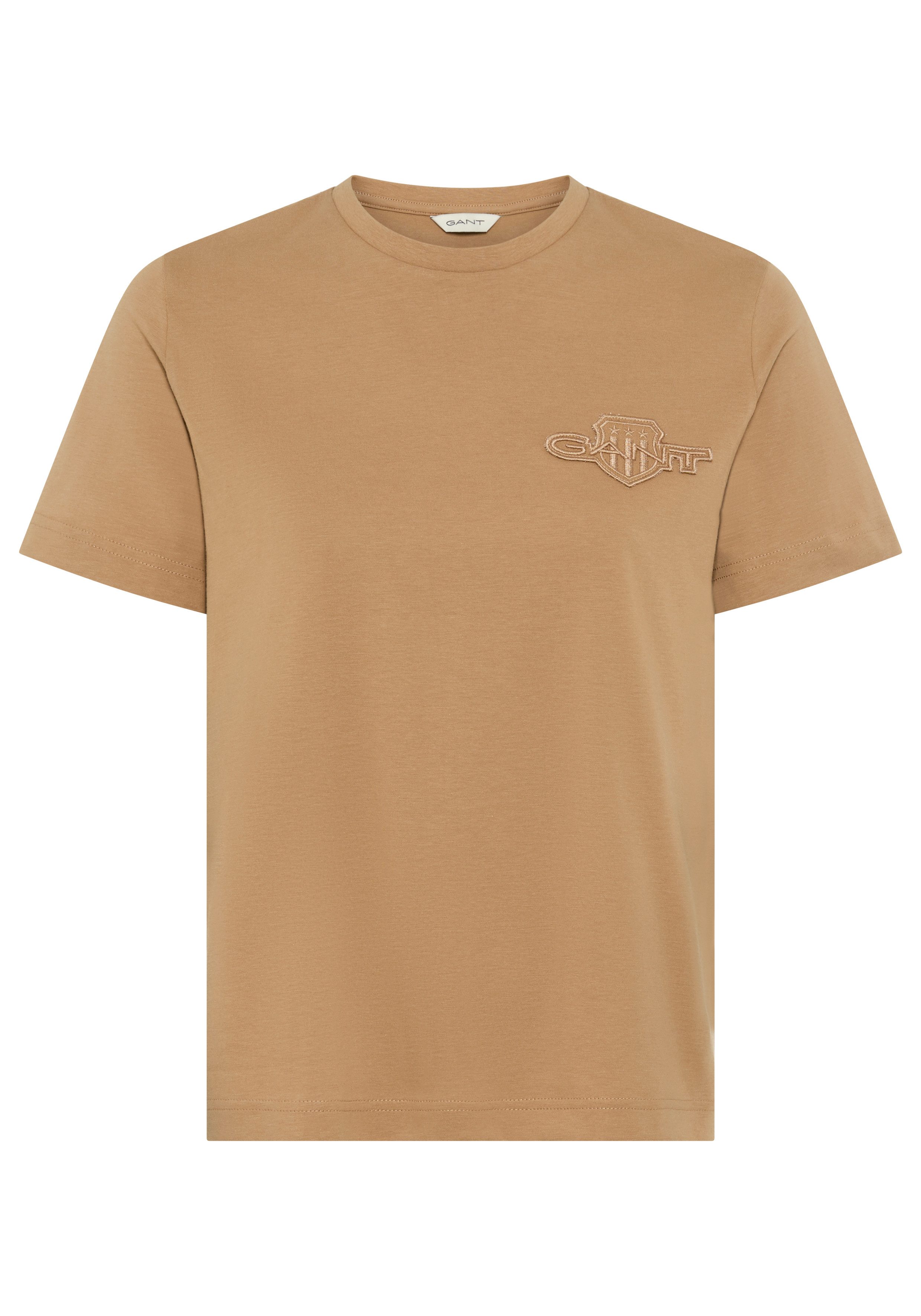 Gant T-Shirt REG TONAL SHIELD SS T-SHIRT Rundhals, Ton in Ton Stickerei günstig online kaufen