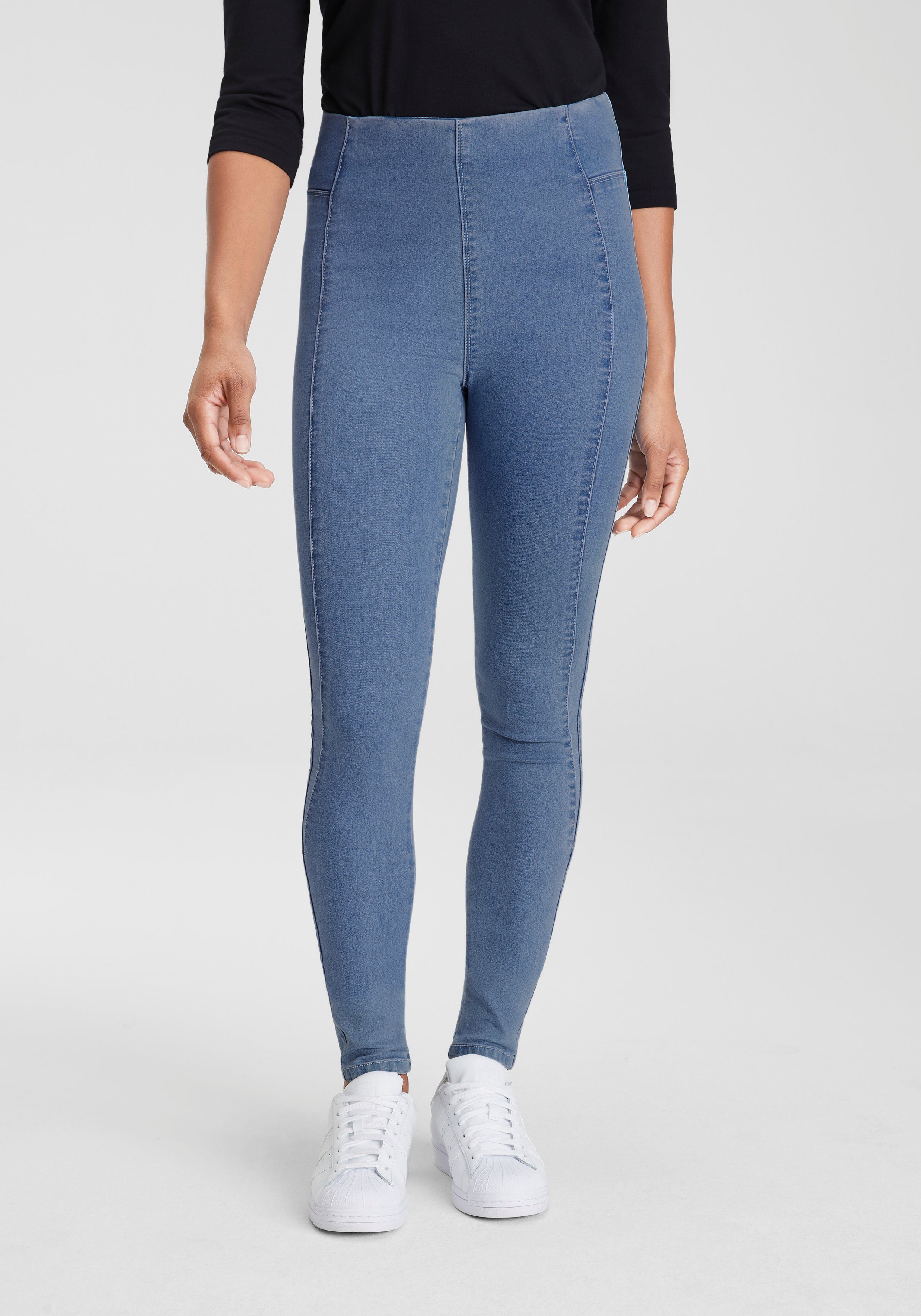 Arizona Jeansjeggings extra-eng geschnittene Beinform, hohe günstig online kaufen
