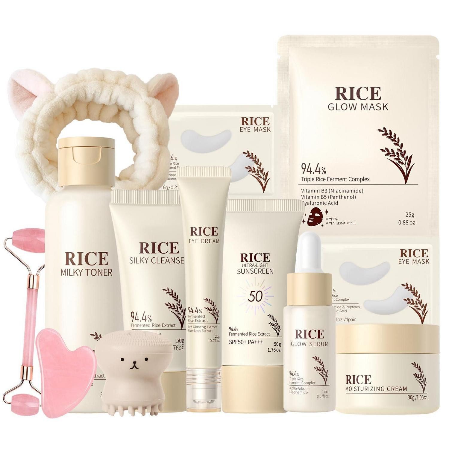 LuxusKollektion Pflege-Geschenkset Korean Skincare Set 13tlg Damen Reisegröße