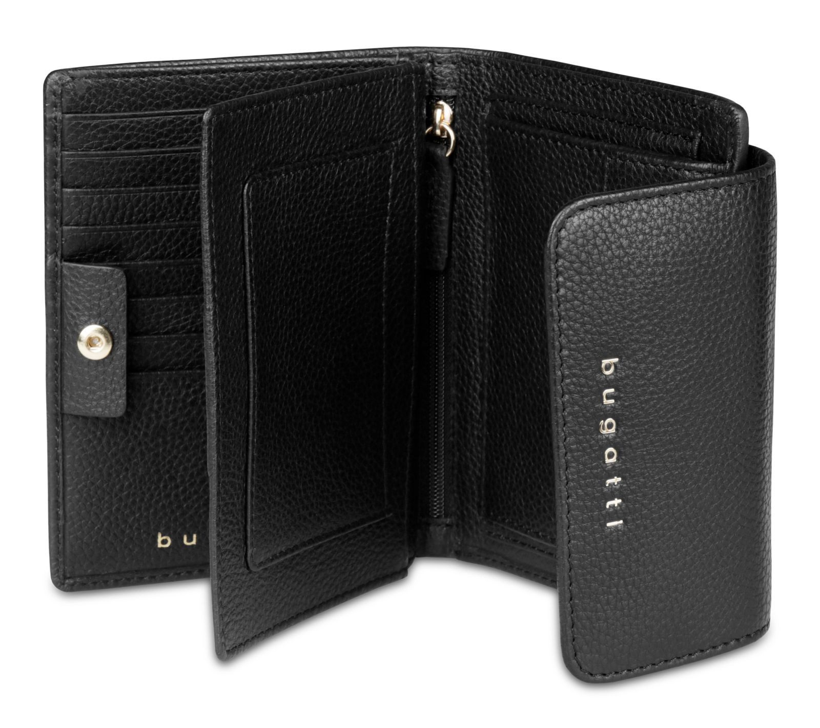 bugatti Geldbörse Ladies Wallet, aus echtem Rindsleder mit RFID-Blocker Schutz