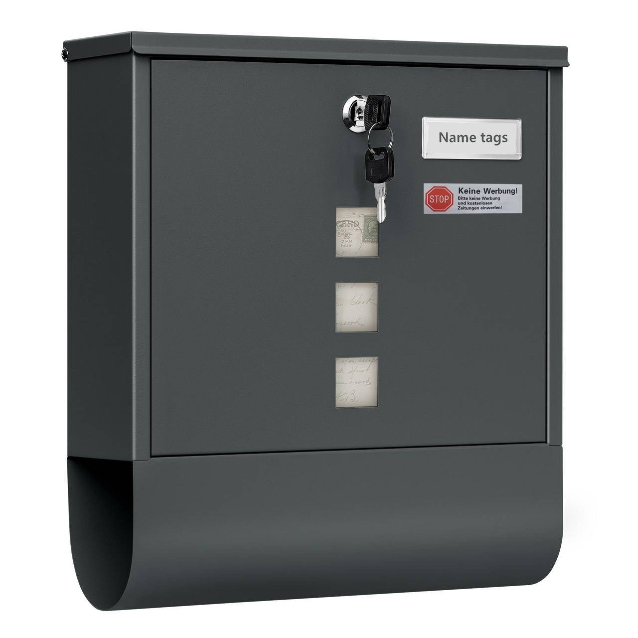 Woltu Wandbriefkasten (1-St), Postkasten mit Zeitungsfach Sichtfenstern, ab günstig online kaufen