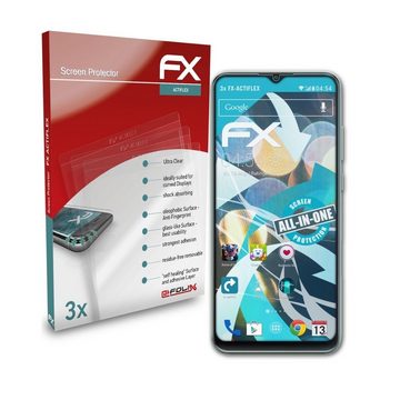 atFoliX Schutzfolie Displayschutzfolie für Samsung Galaxy F04, (3 Folien), Ultraklar und flexibel