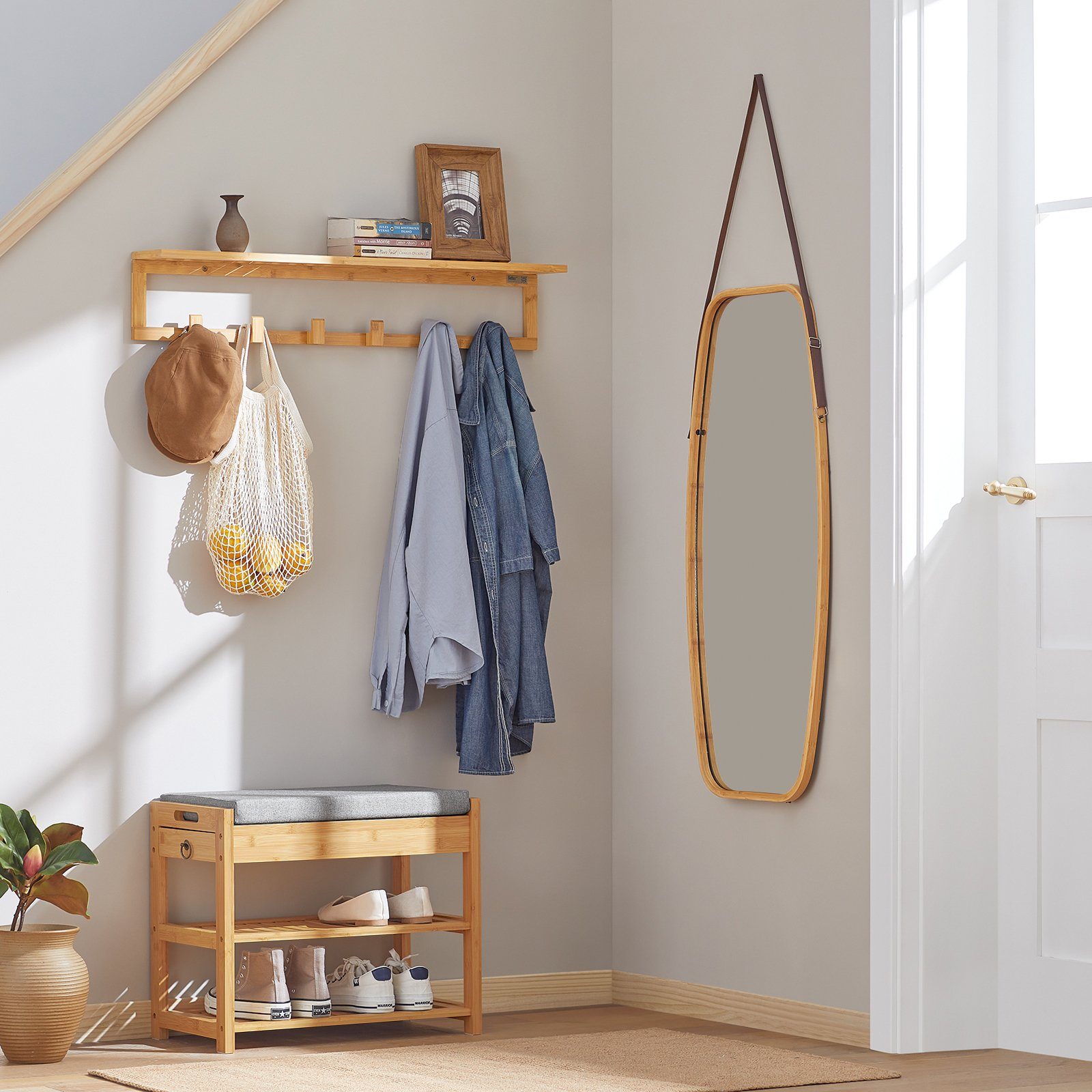 SoBuy Sitzbank FSR47, Schuhbank mit Sitzfläche Garderobenbank Schuhregal Si günstig online kaufen