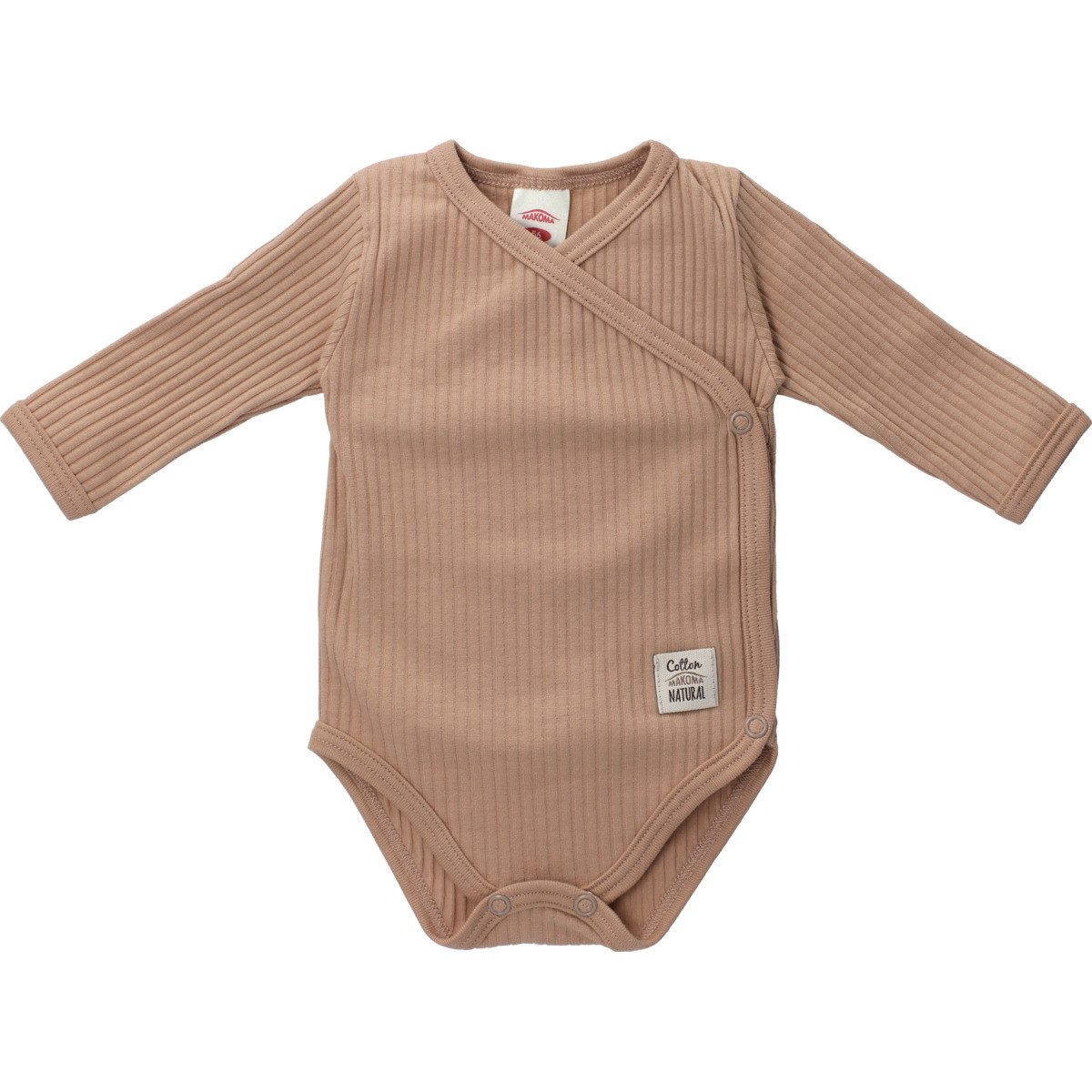Makoma Langarmwickelbody Ripp Unisex Kinder (1-tlg) Langarm Einteiler, Body, Longsleeve-Body, Bodysuit, Stretchbody