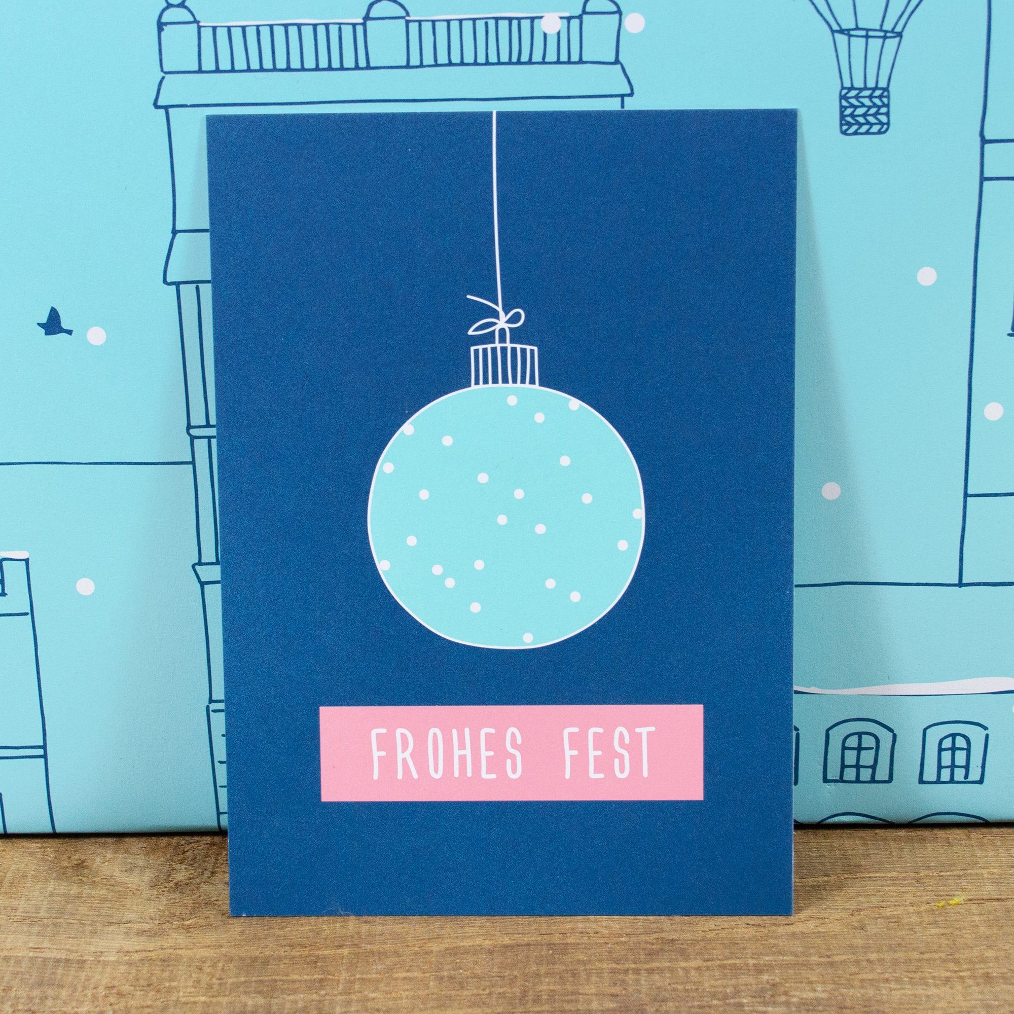 Bow & Hummingbird Postkarte Postkarte Frohes Fest