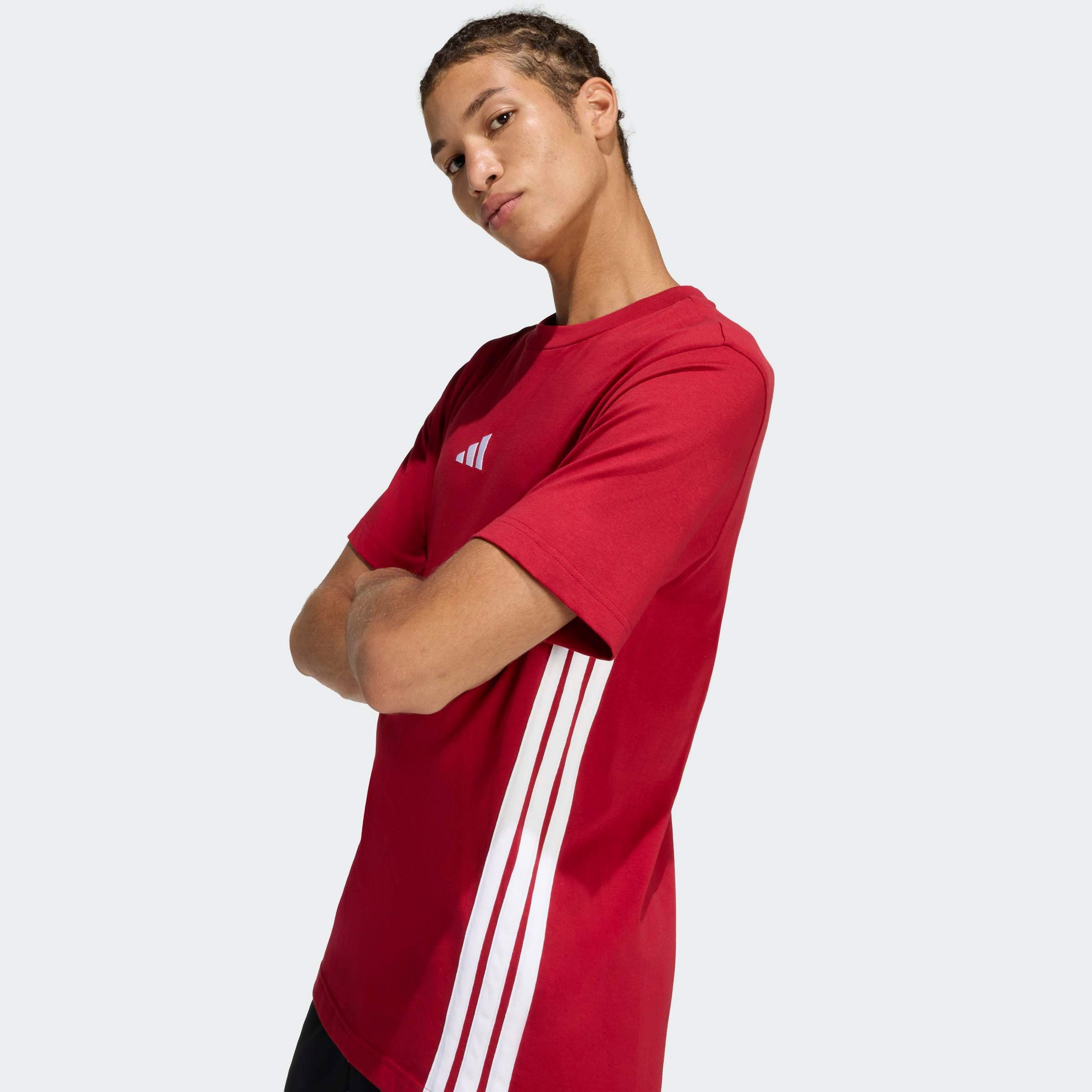 adidas Sportswear T-Shirt M 3S SJ T mit Rundhalsausschnitt, aus Baumwolle, günstig online kaufen