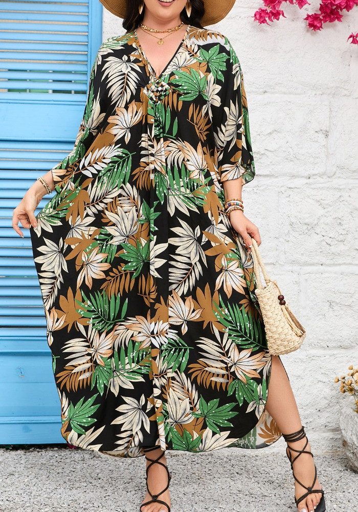 Lovolotti Sommerkleid Strandkleid Viskose Kleid Damen LO-KLDE-L11 große Grö günstig online kaufen