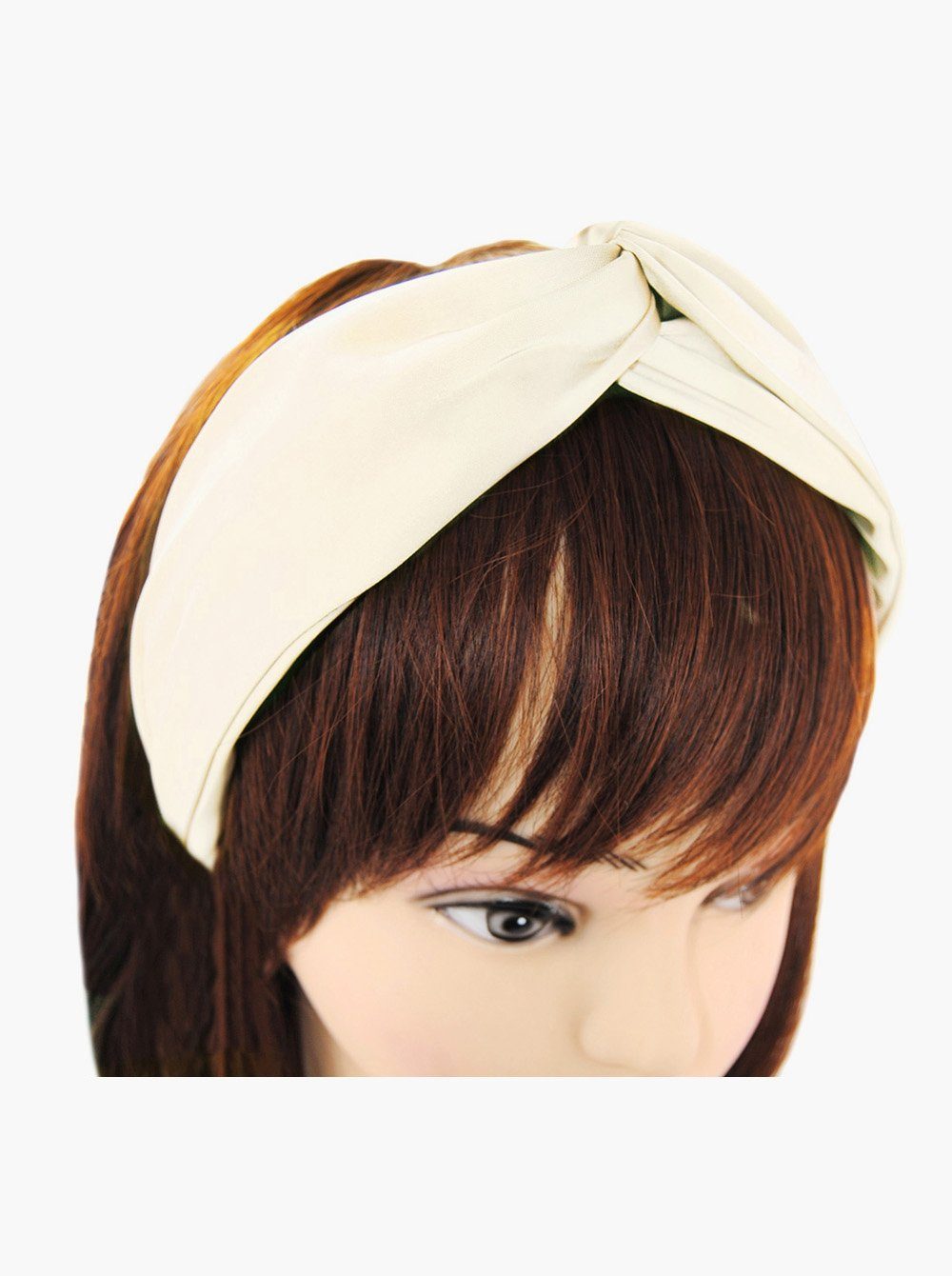 axy Haarreif Breiter Haarreif mit raffinierten Knoten Satin bezogen, Satin bezogen, Vintage Damen Haareifen Haarband