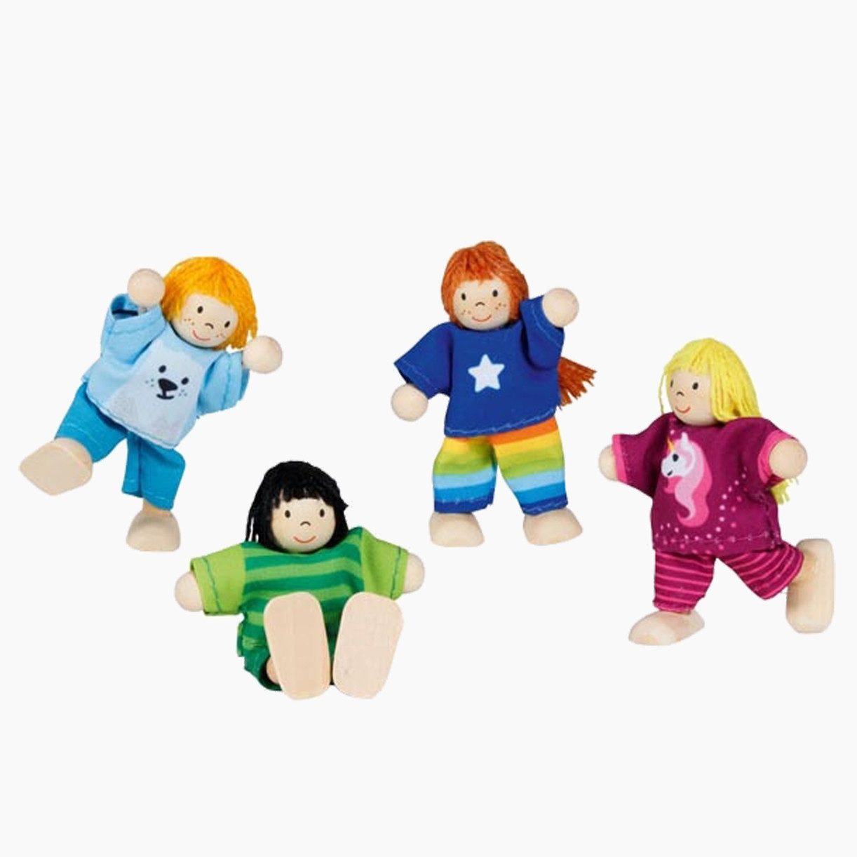 goki Biegepuppe Biegepuppen Kinder-Clique (packung, 4-tlg., voll Beweglich) günstig online kaufen