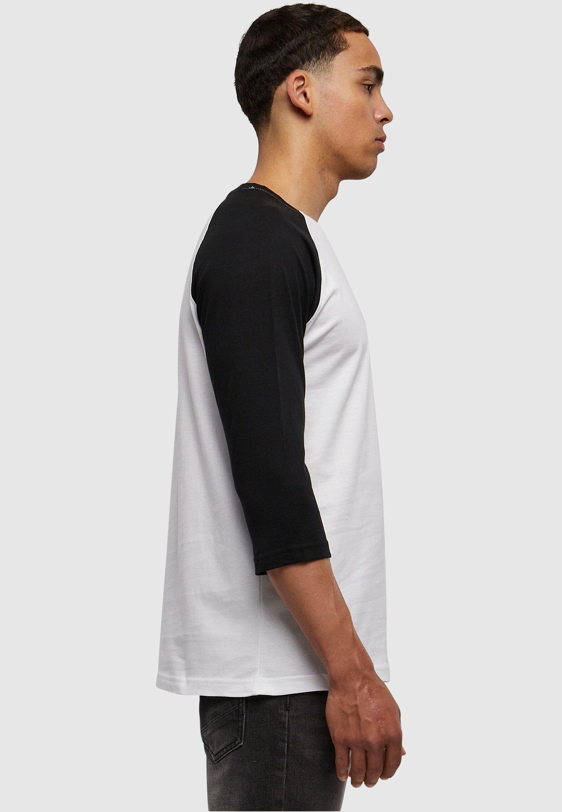 Contrast 3/4 CLASSICS URBAN Sleeve T-Shirt Herren Raglan Tee (1-tlg) white/black