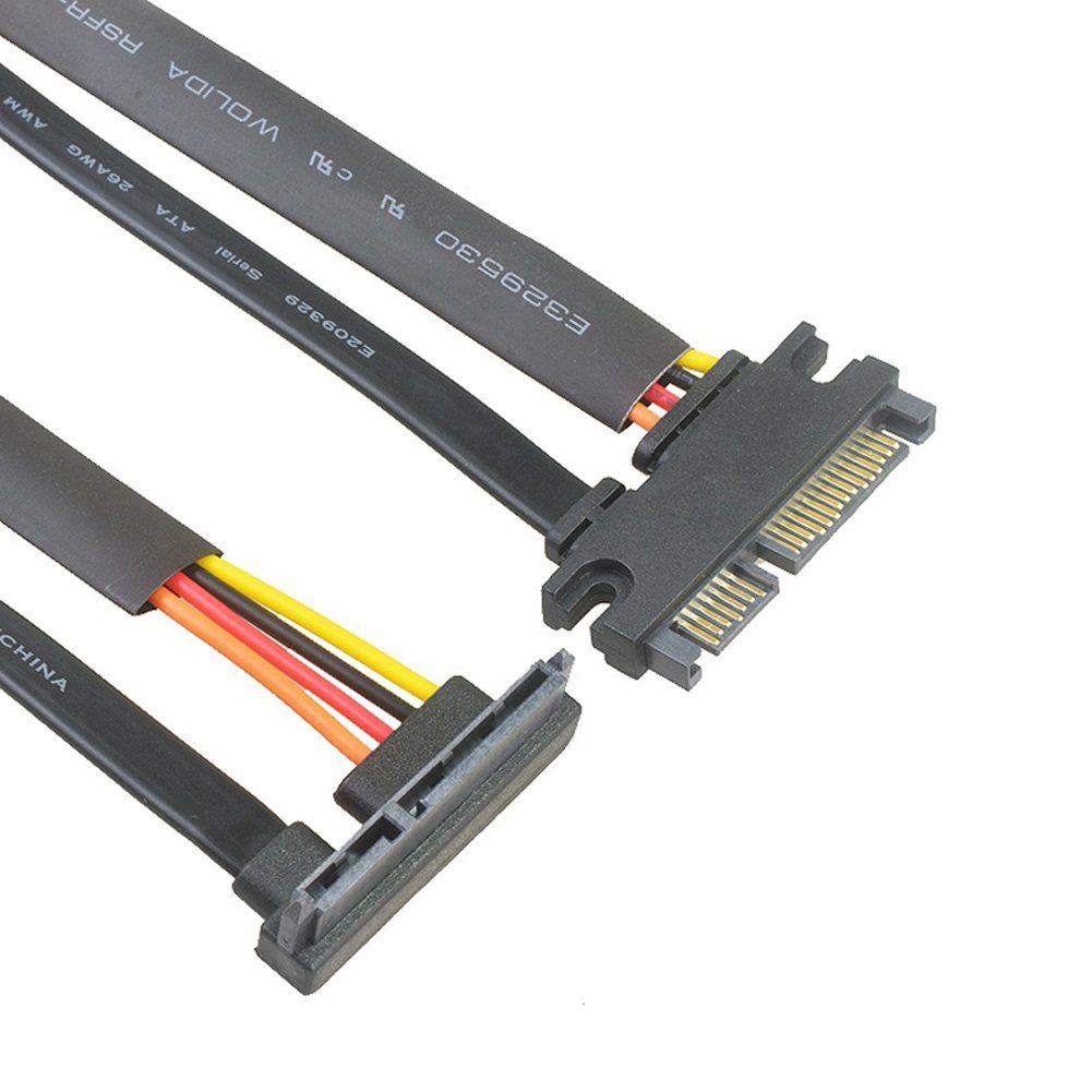 A19 SATA Stromkabel 7+15 22Pin Kabel Stecker auf Buchse Verlängerung Computer-Kabel