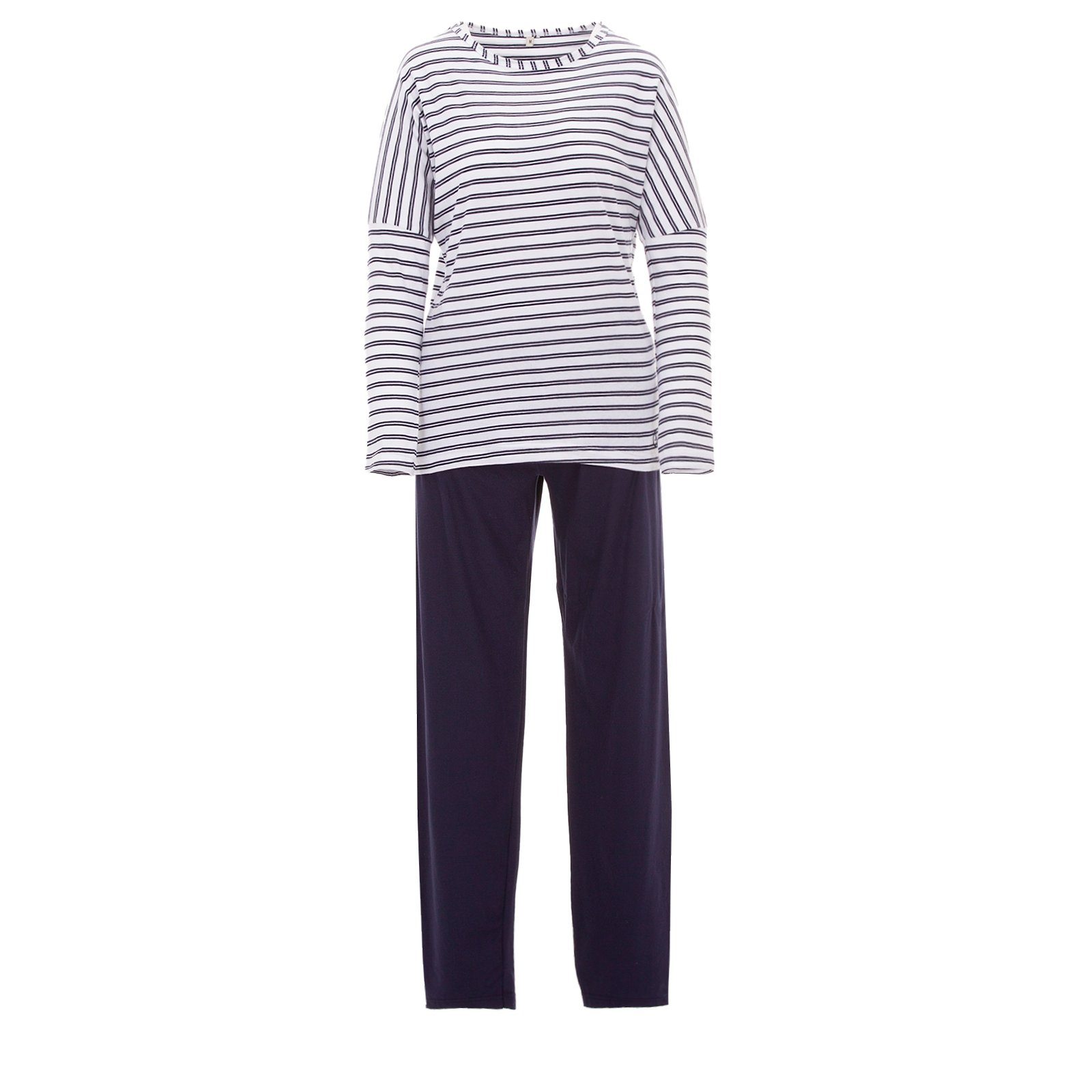 zeitlos Pyjama Pyjama Set Langarm - Gestreift