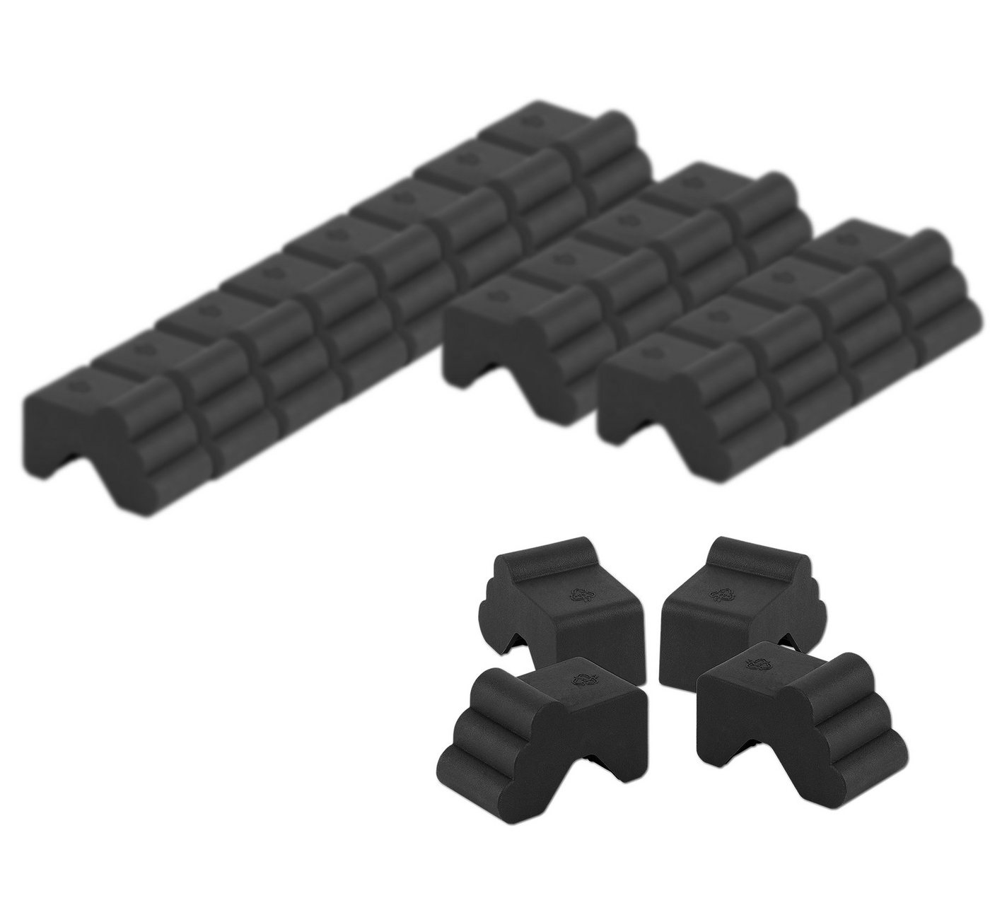 BigDean Blumentopfuntersetzer 20x Blumentopf Füßchen Anthrazit Pflanzkübel Untersetzer extra stabi, Zubehör für Pflanztöpfe, Set, 20-tlg., Robuste, Standhafte, Füßchen für Blumentöpfe, Kübel und mehr