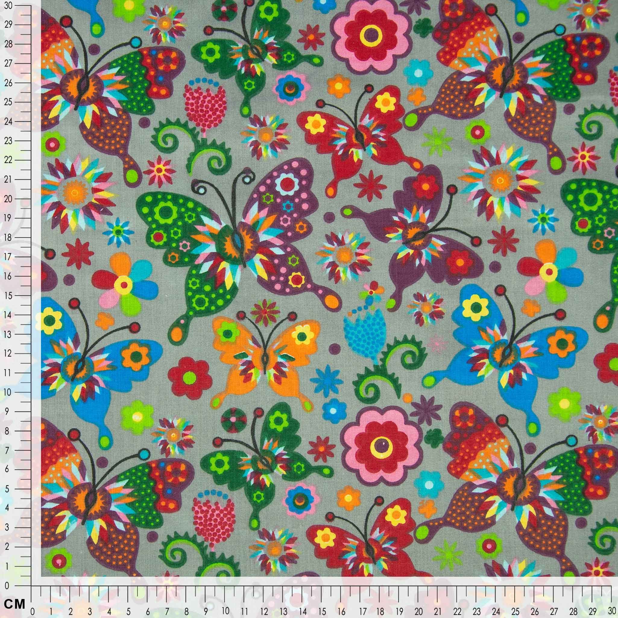 maDDma Stoff Baumwollstoff Frühlingszauber 1/2 Meterware, 160 cm Breite Kinder – Bild 2 von 5