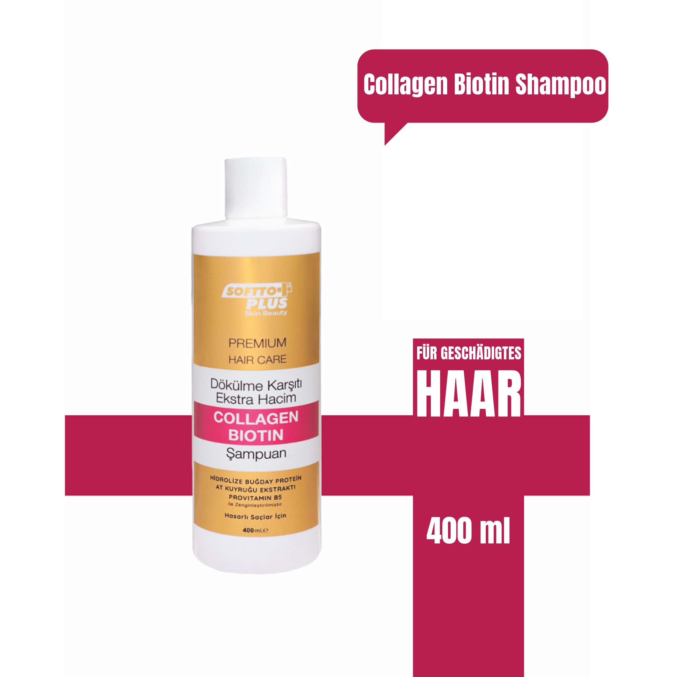 Softto Plus Haarshampoo Kollagen Biotin Shampoo – Volumen & Kraft für gesundes, volles Haar